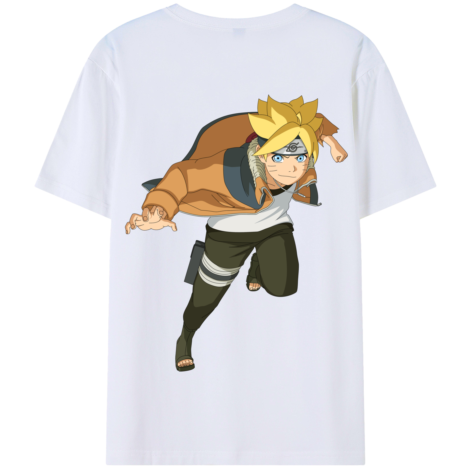 （画像用） NARUTO -ナルト- うずまき ナルト Uzumaki Naruto 綿100％半袖Tシャツ（背面プリント）