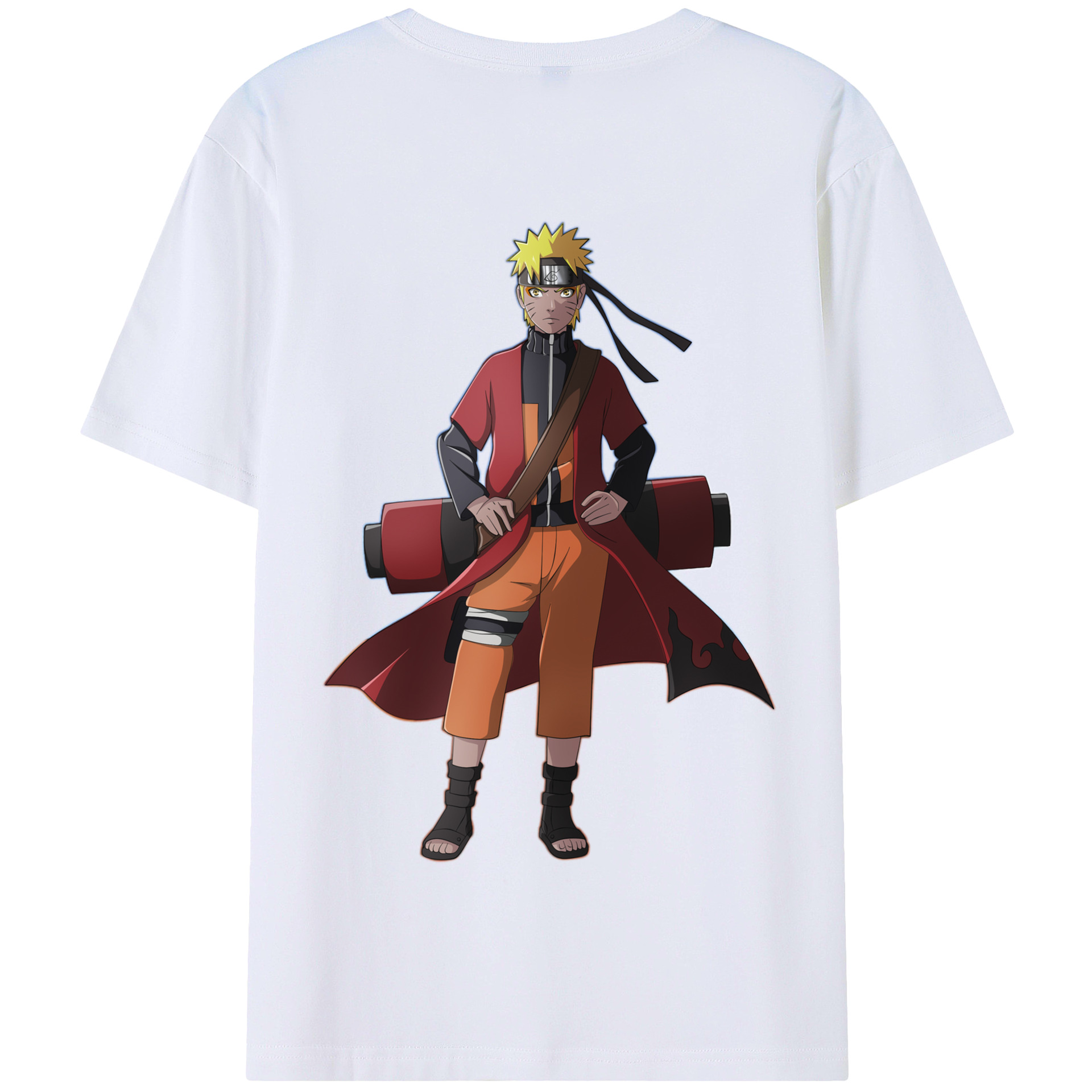 （画像用） NARUTO -ナルト- うずまき ナルト Uzumaki Naruto 綿100％半袖Tシャツ（背面プリント）
