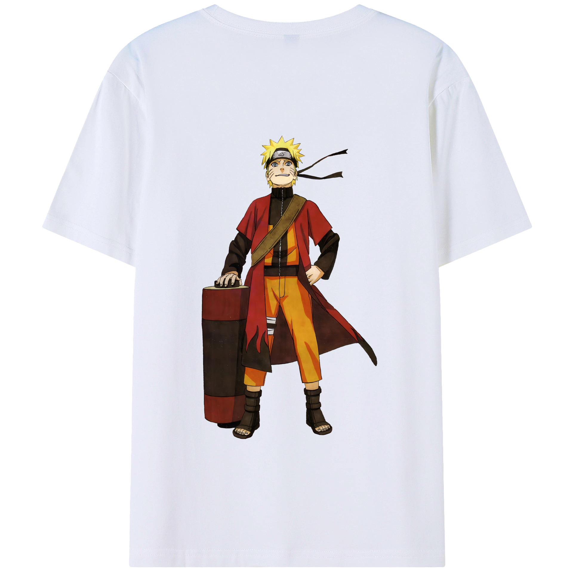 （画像用） NARUTO -ナルト- うずまき ナルト Uzumaki Naruto 綿100％半袖Tシャツ（背面プリント）