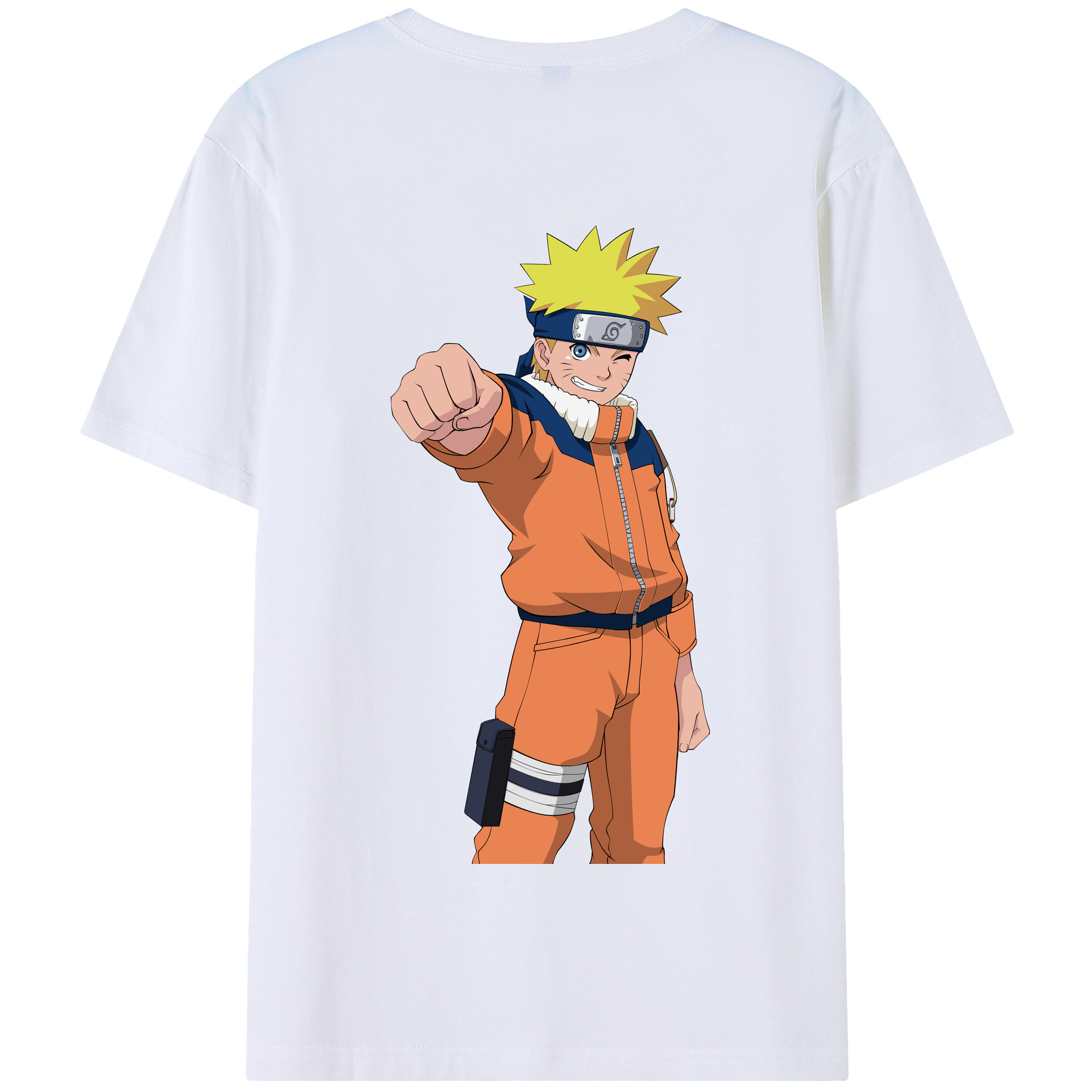 （画像用） NARUTO -ナルト- うずまき ナルト Uzumaki Naruto 綿100％半袖Tシャツ（背面プリント）