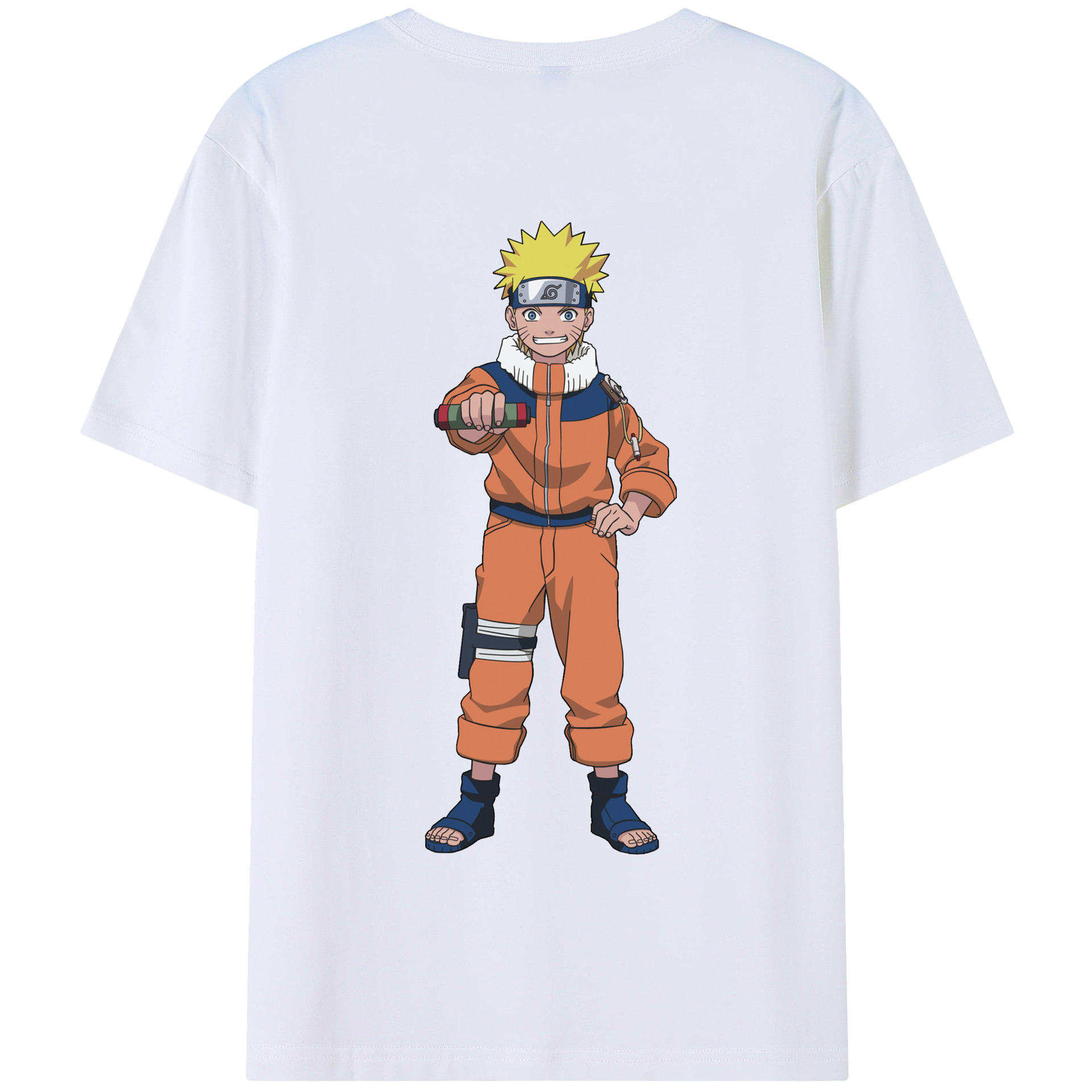 （画像用） NARUTO -ナルト- うずまき ナルト Uzumaki Naruto 綿100％半袖Tシャツ（背面プリント）