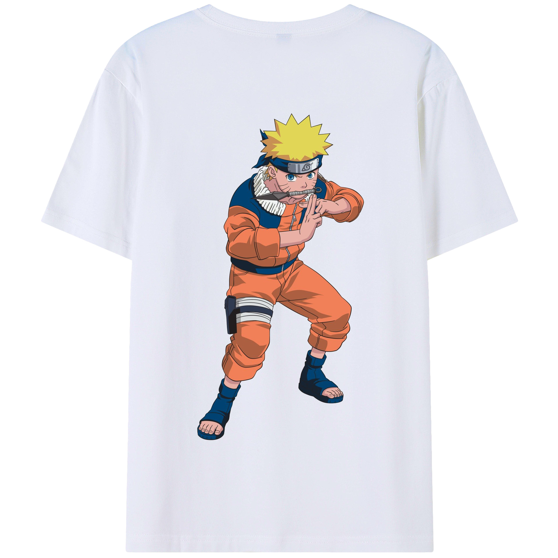 （画像用） NARUTO -ナルト- うずまき ナルト Uzumaki Naruto 綿100％半袖Tシャツ（背面プリント）