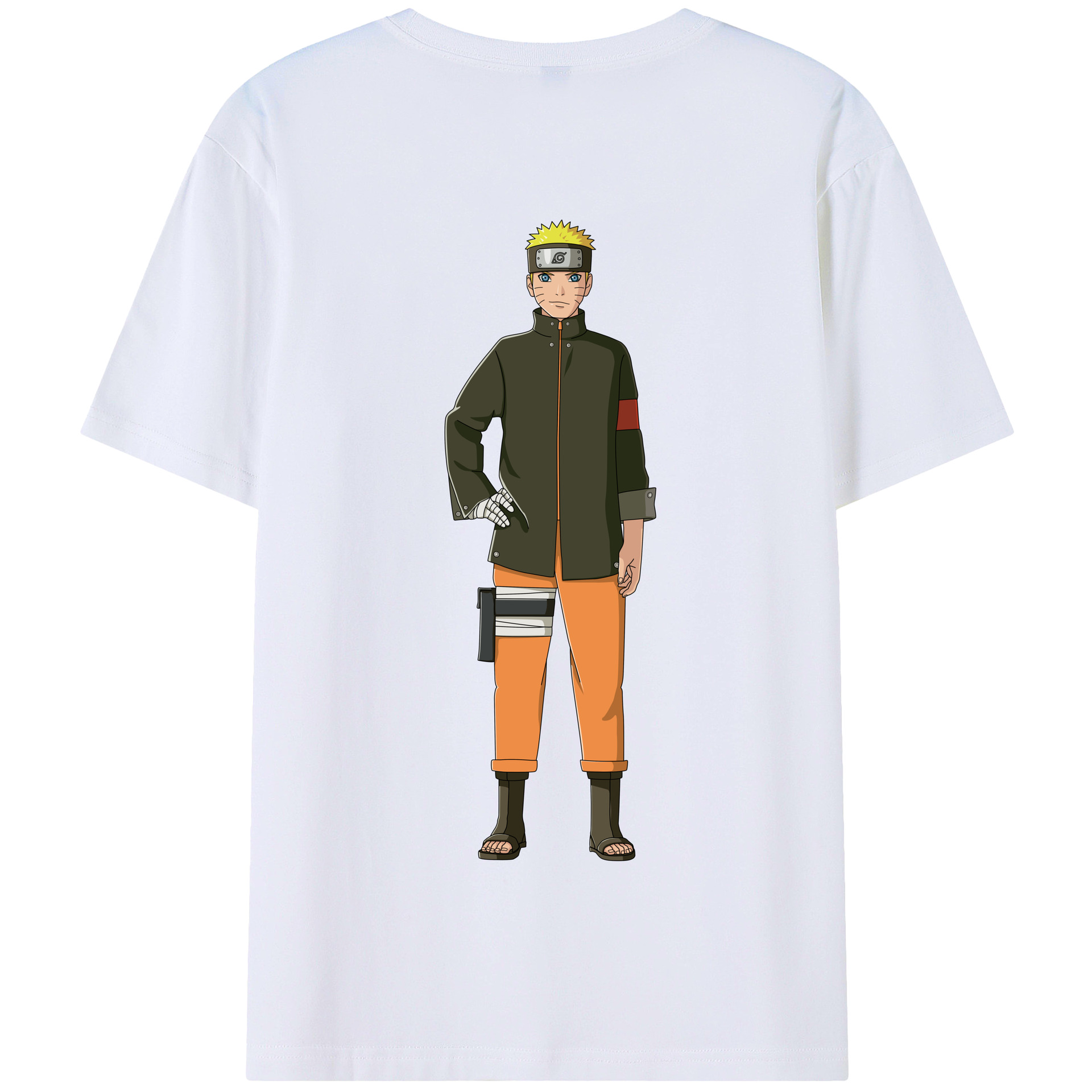 （画像用） NARUTO -ナルト- うずまき ナルト Uzumaki Naruto 綿100％半袖Tシャツ（背面プリント）