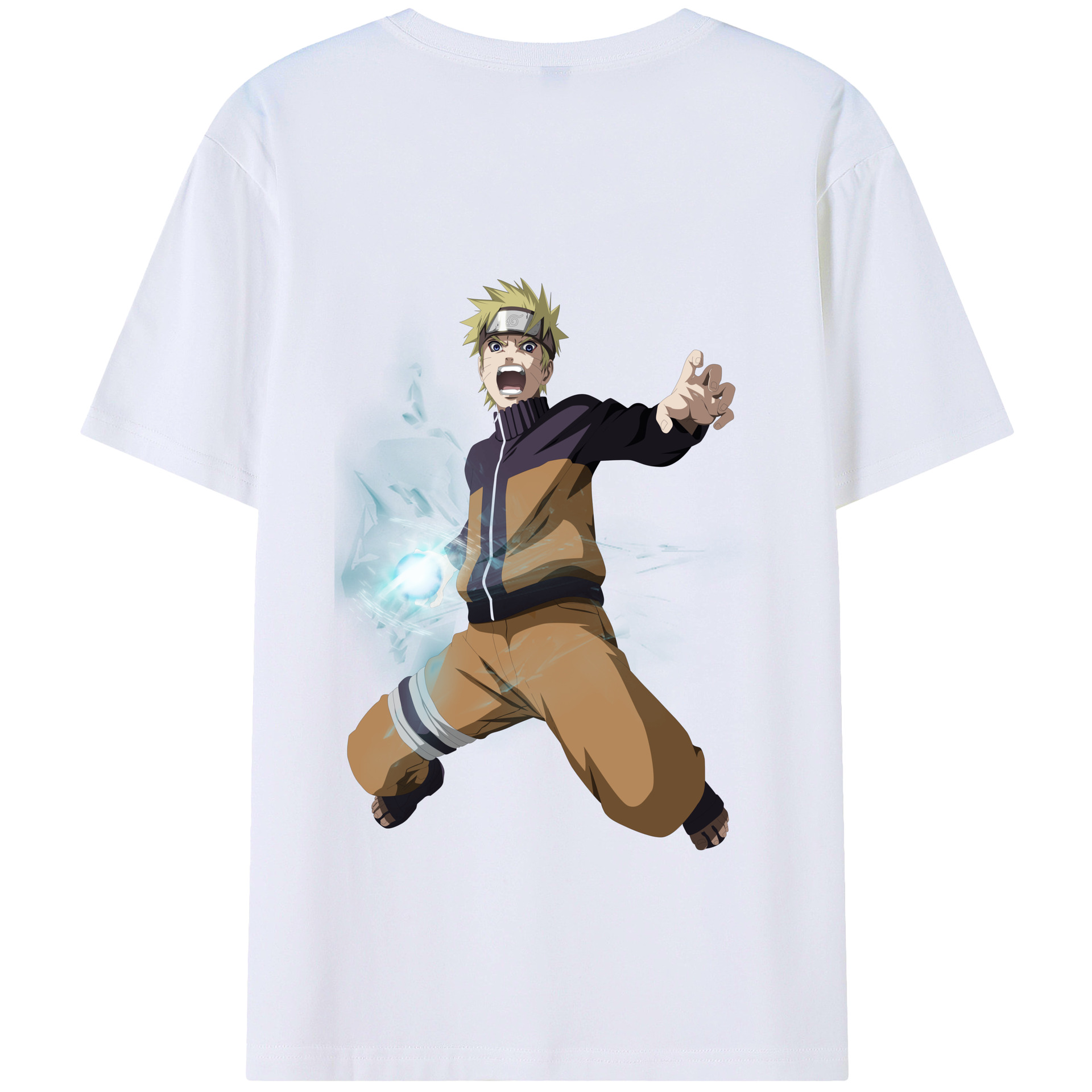 （画像用） NARUTO -ナルト- うずまき ナルト Uzumaki Naruto 綿100％半袖Tシャツ（背面プリント）