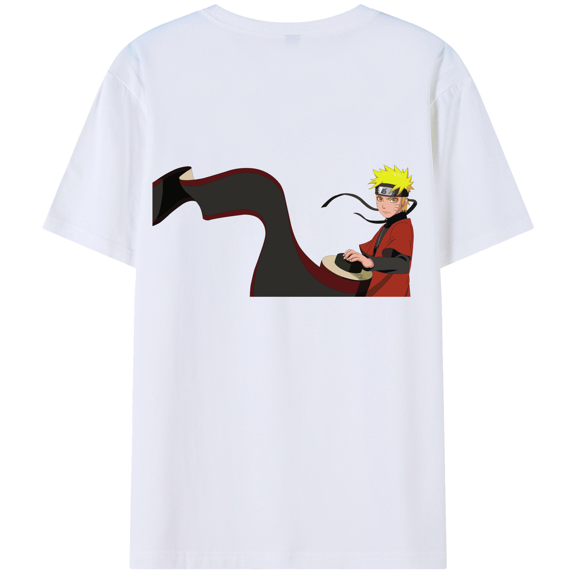 （画像用） NARUTO -ナルト- うずまき ナルト Uzumaki Naruto 綿100％半袖Tシャツ（背面プリント）