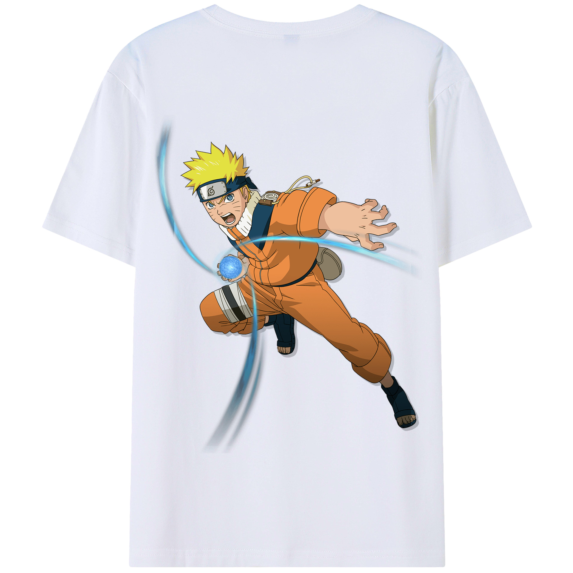 （画像用） NARUTO -ナルト- うずまき ナルト Uzumaki Naruto 綿100％半袖Tシャツ（背面プリント）
