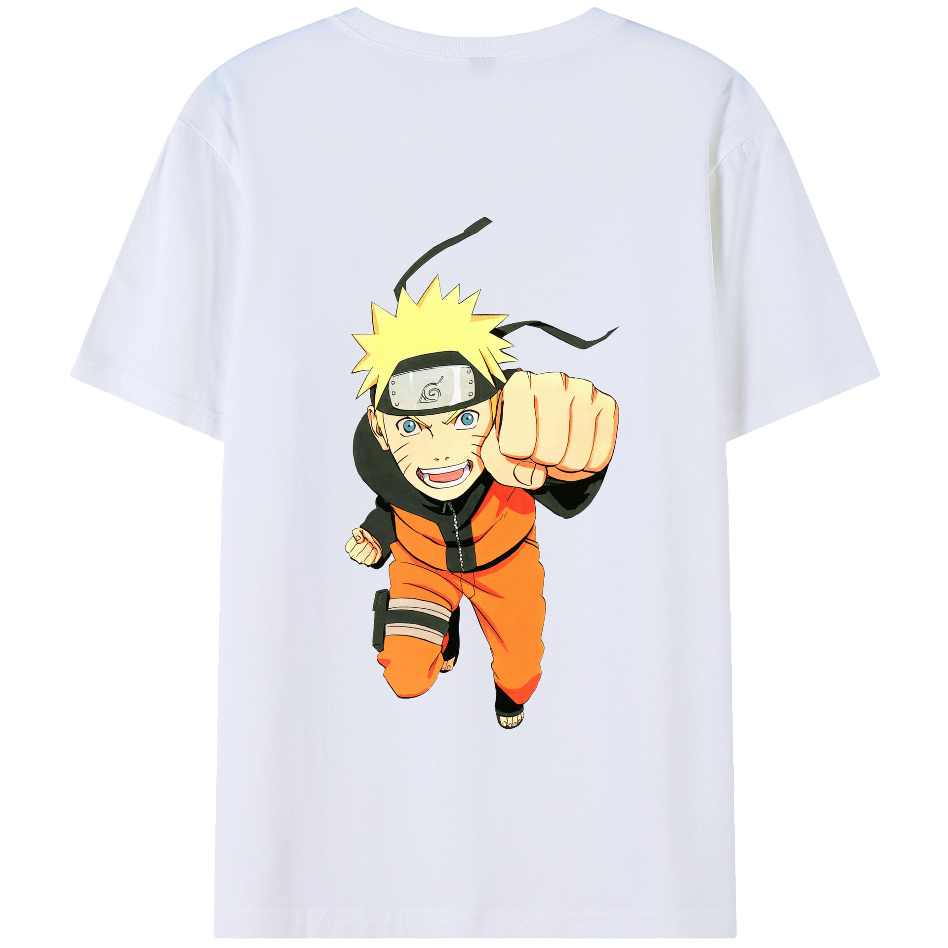 （画像用） NARUTO -ナルト- うずまき ナルト Uzumaki Naruto 綿100％半袖Tシャツ（背面プリント）