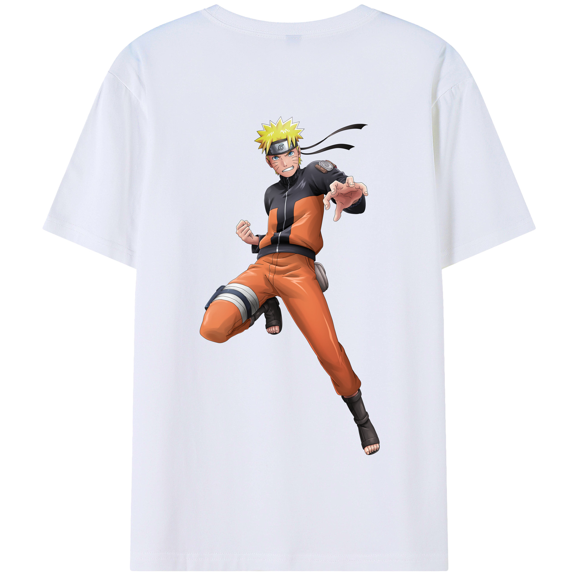 （画像用） NARUTO -ナルト- うずまき ナルト Uzumaki Naruto 綿100％半袖Tシャツ（背面プリント）