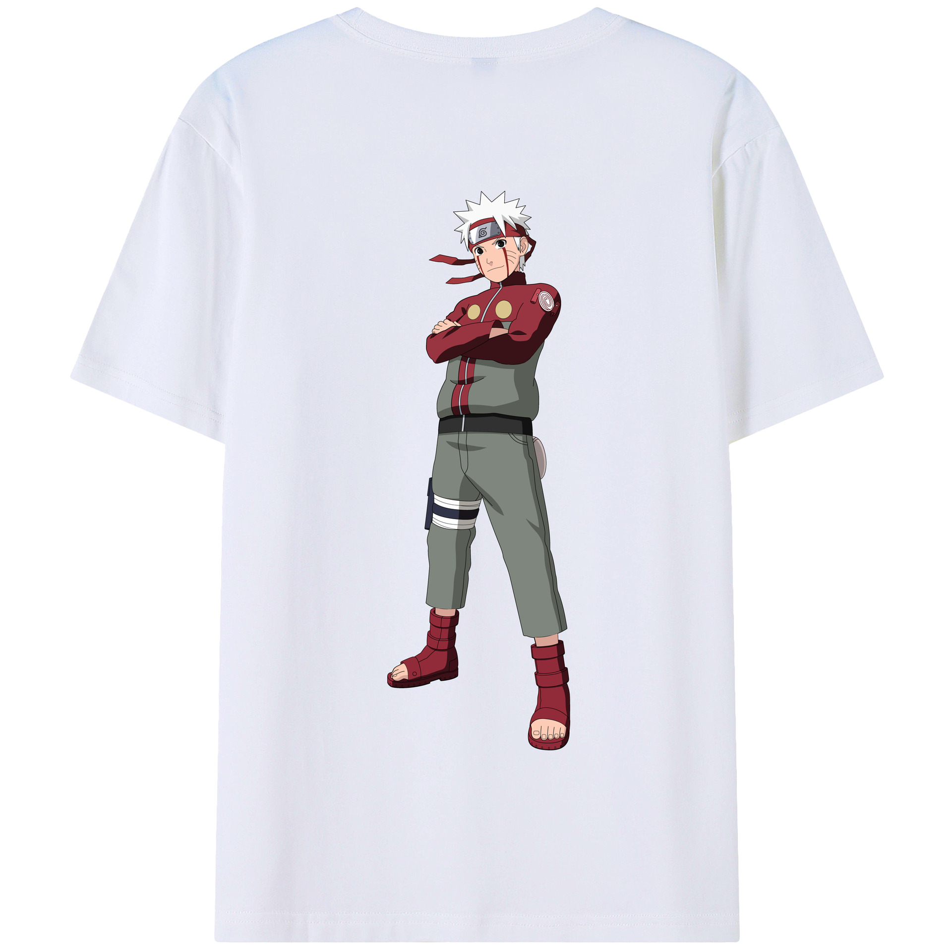 （画像用） NARUTO -ナルト- うずまき ナルト Uzumaki Naruto 綿100％半袖Tシャツ（背面プリント）