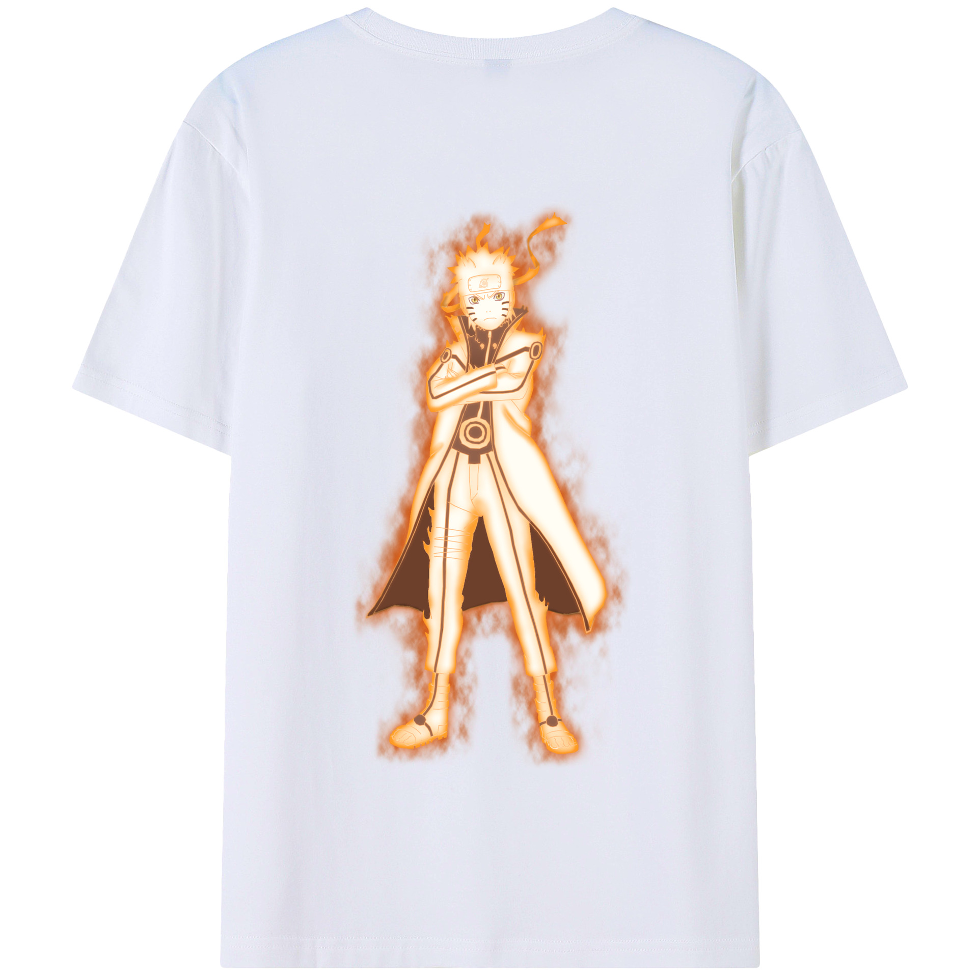 （画像用） NARUTO -ナルト- うずまき ナルト Uzumaki Naruto 綿100％半袖Tシャツ（背面プリント）