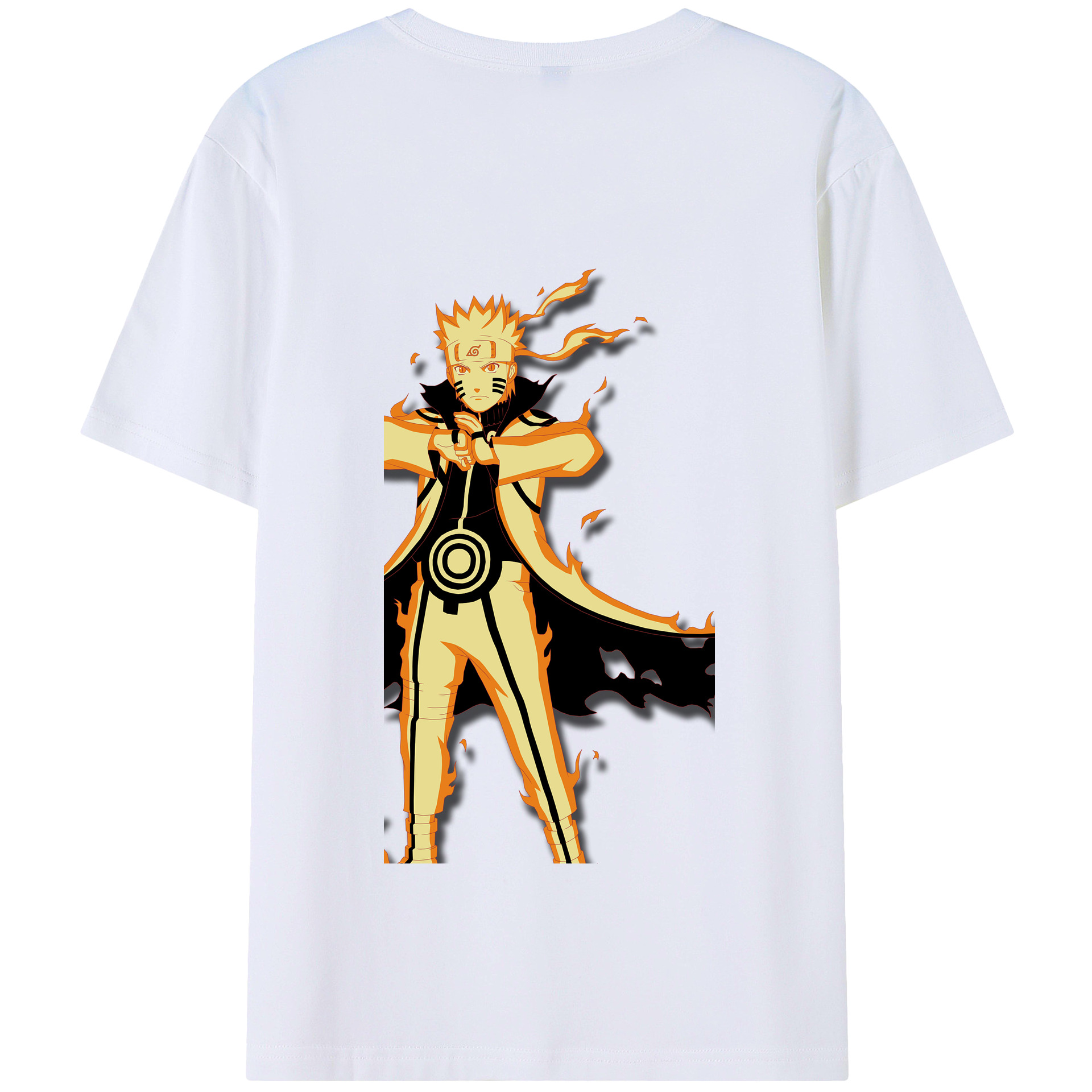 （画像用） NARUTO -ナルト- うずまき ナルト Uzumaki Naruto 綿100％半袖Tシャツ（背面プリント）