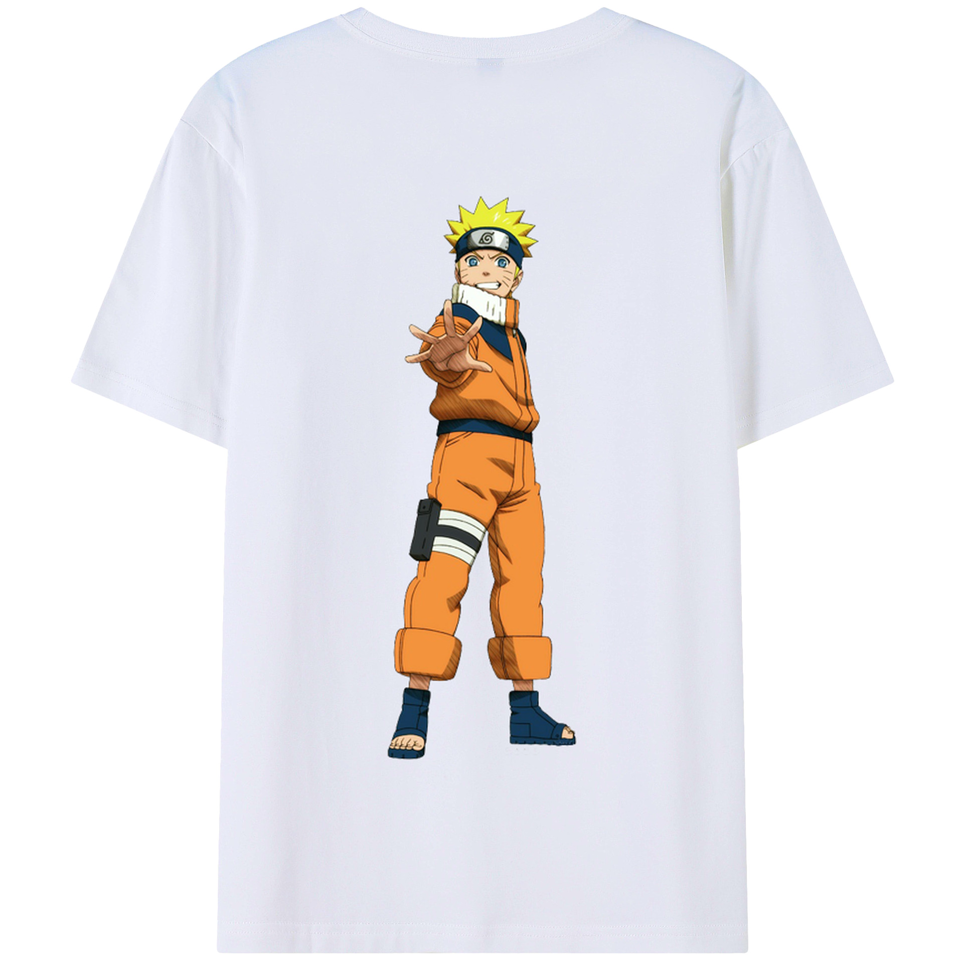 （画像用） NARUTO -ナルト- うずまき ナルト Uzumaki Naruto 綿100％半袖Tシャツ（背面プリント）