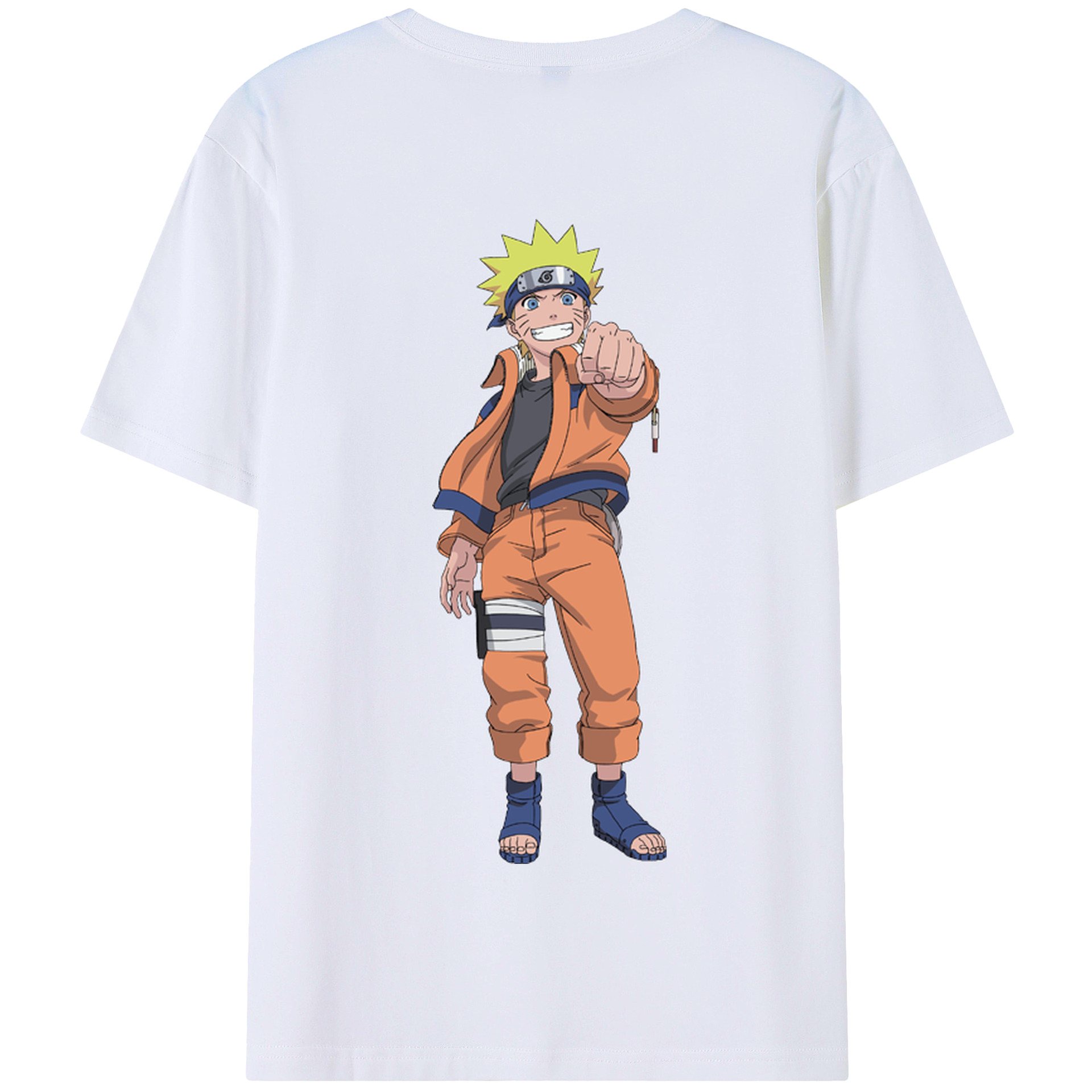 （画像用） NARUTO -ナルト- うずまき ナルト Uzumaki Naruto 綿100％半袖Tシャツ（背面プリント）