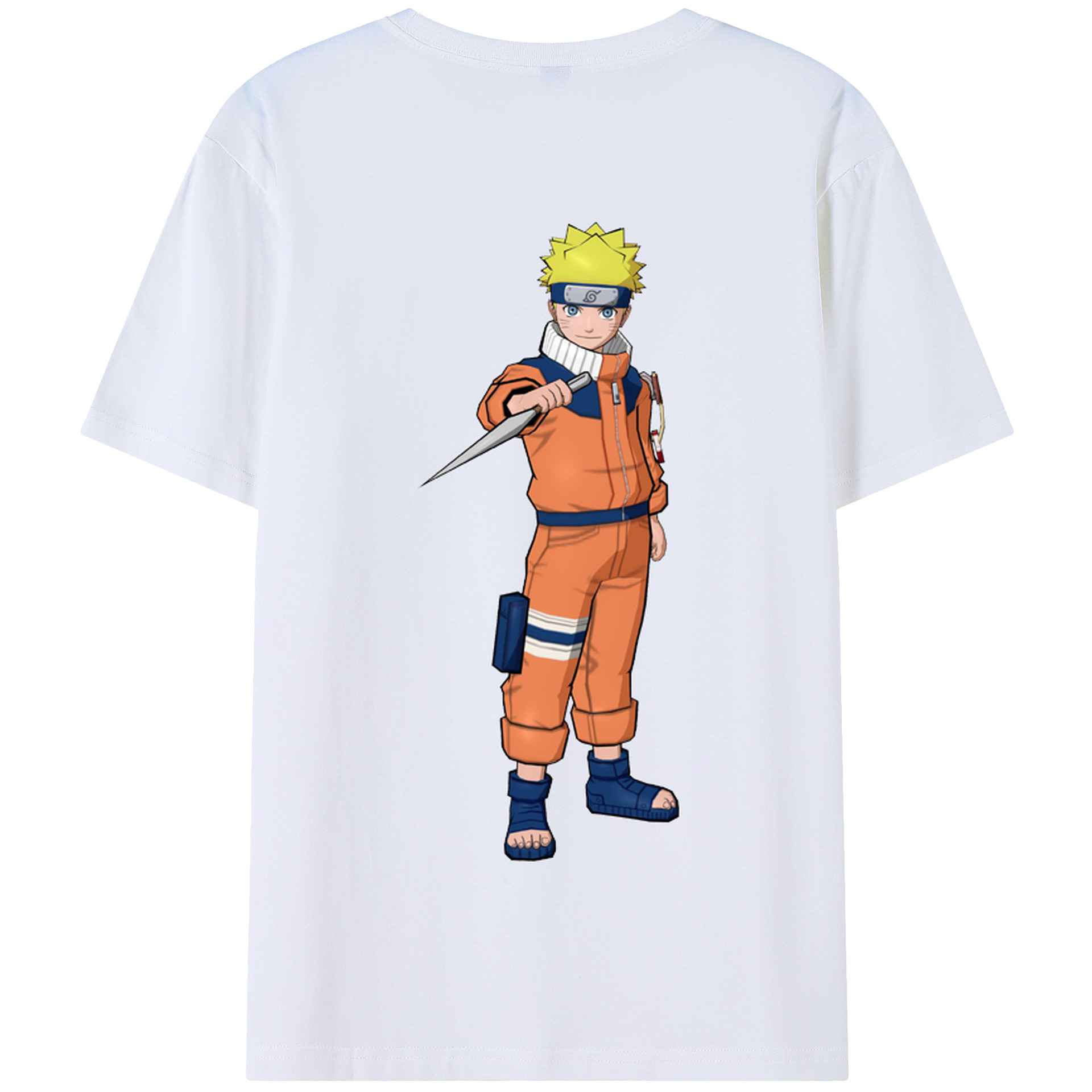 （画像用） NARUTO -ナルト- うずまき ナルト Uzumaki Naruto 綿100％半袖Tシャツ（背面プリント）