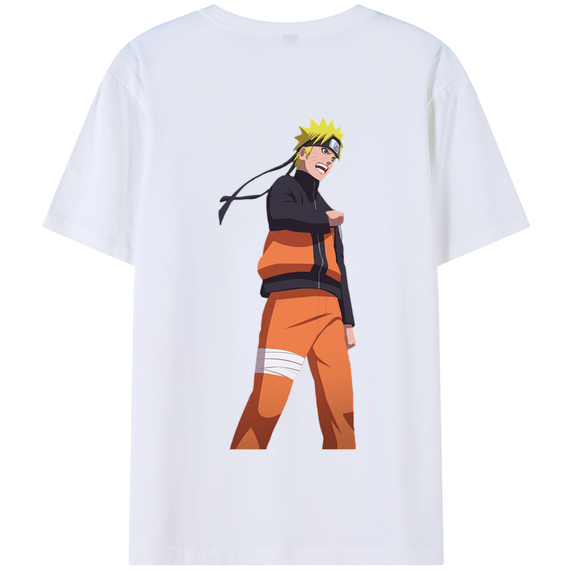 （画像用） NARUTO -ナルト- うずまき ナルト Uzumaki Naruto 綿100％半袖Tシャツ（背面プリント）