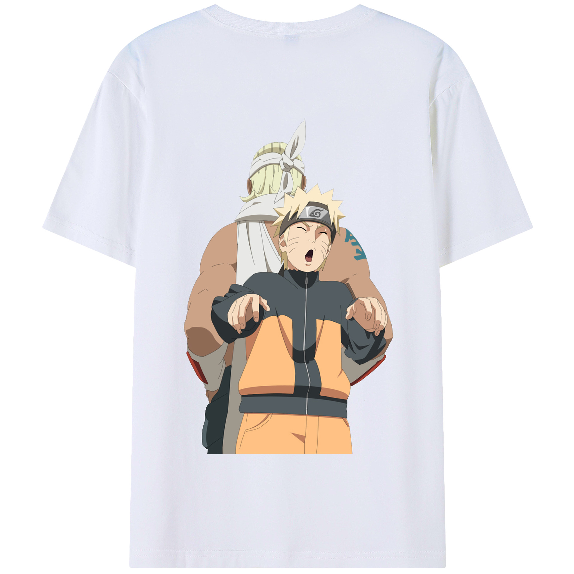 （画像用） NARUTO -ナルト- うずまき ナルト Uzumaki Naruto 綿100％半袖Tシャツ（背面プリント）