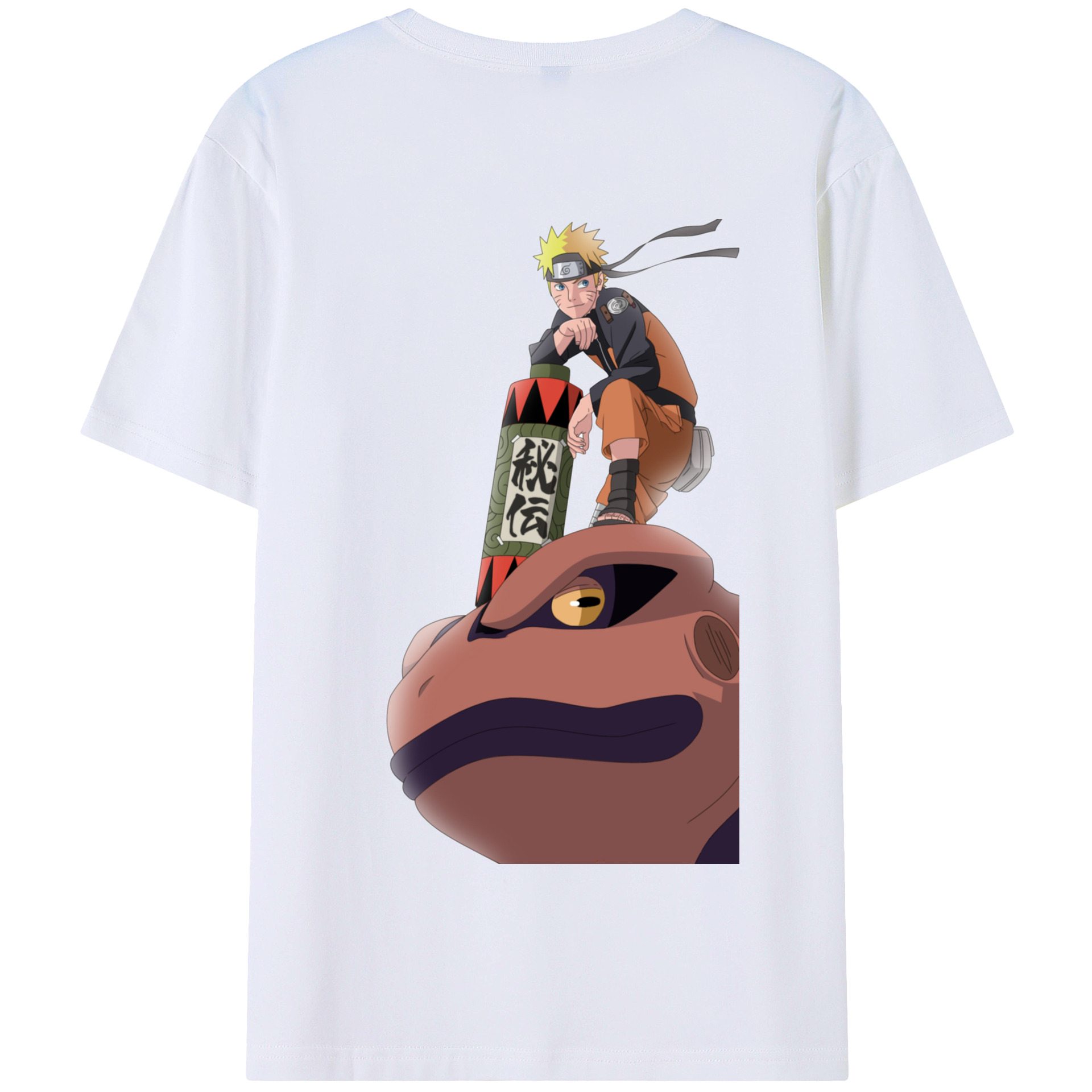 （画像用） NARUTO -ナルト- うずまき ナルト Uzumaki Naruto 綿100％半袖Tシャツ（背面プリント）