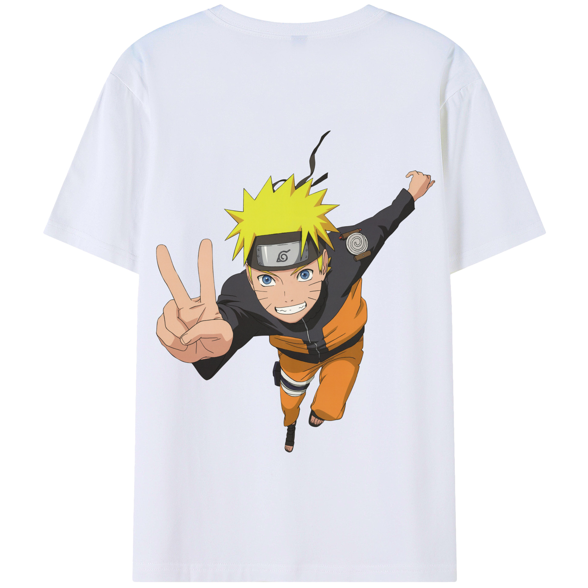 （画像用） NARUTO -ナルト- うずまき ナルト Uzumaki Naruto 綿100％半袖Tシャツ（背面プリント）