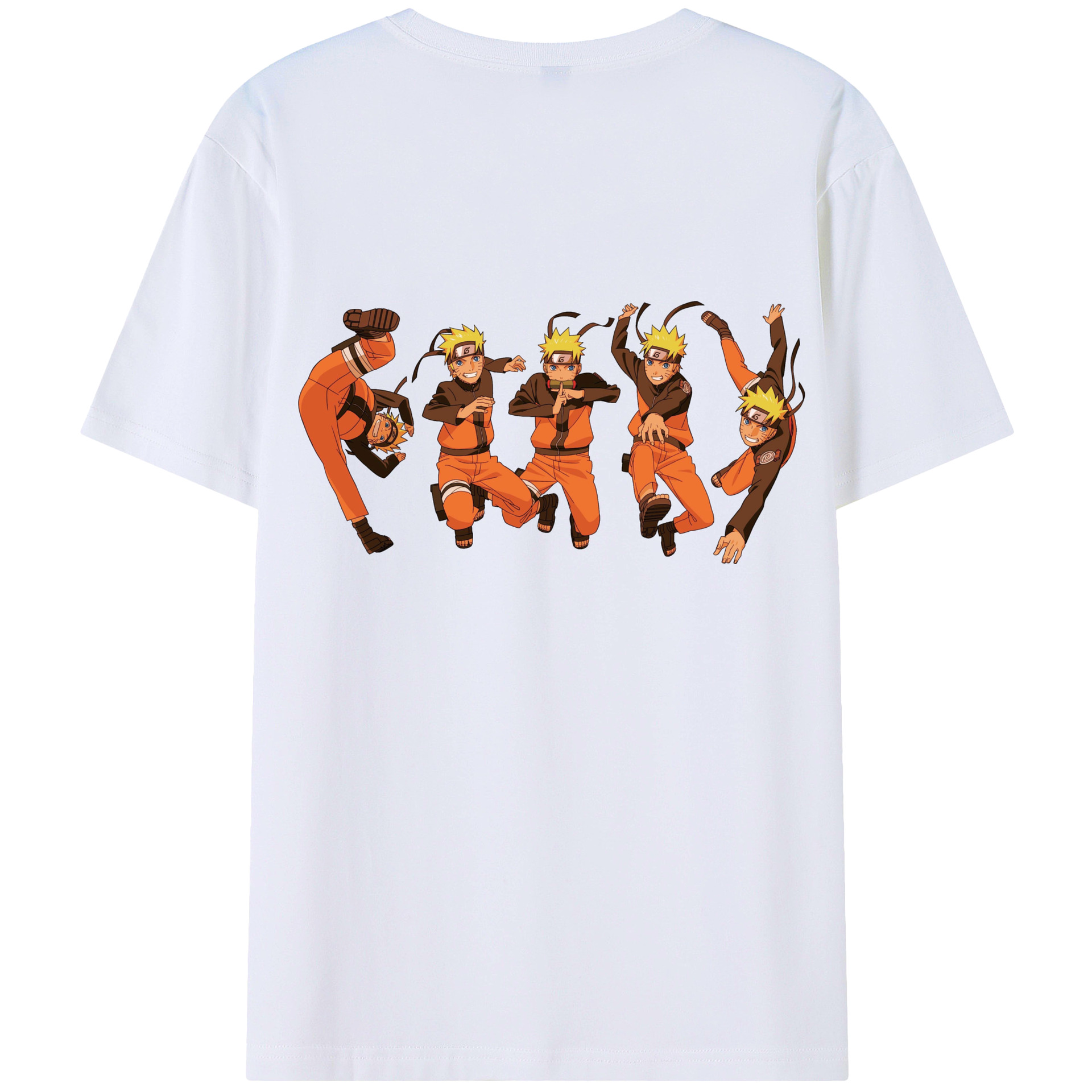 （画像用） NARUTO -ナルト- うずまき ナルト Uzumaki Naruto 綿100％半袖Tシャツ（背面プリント）