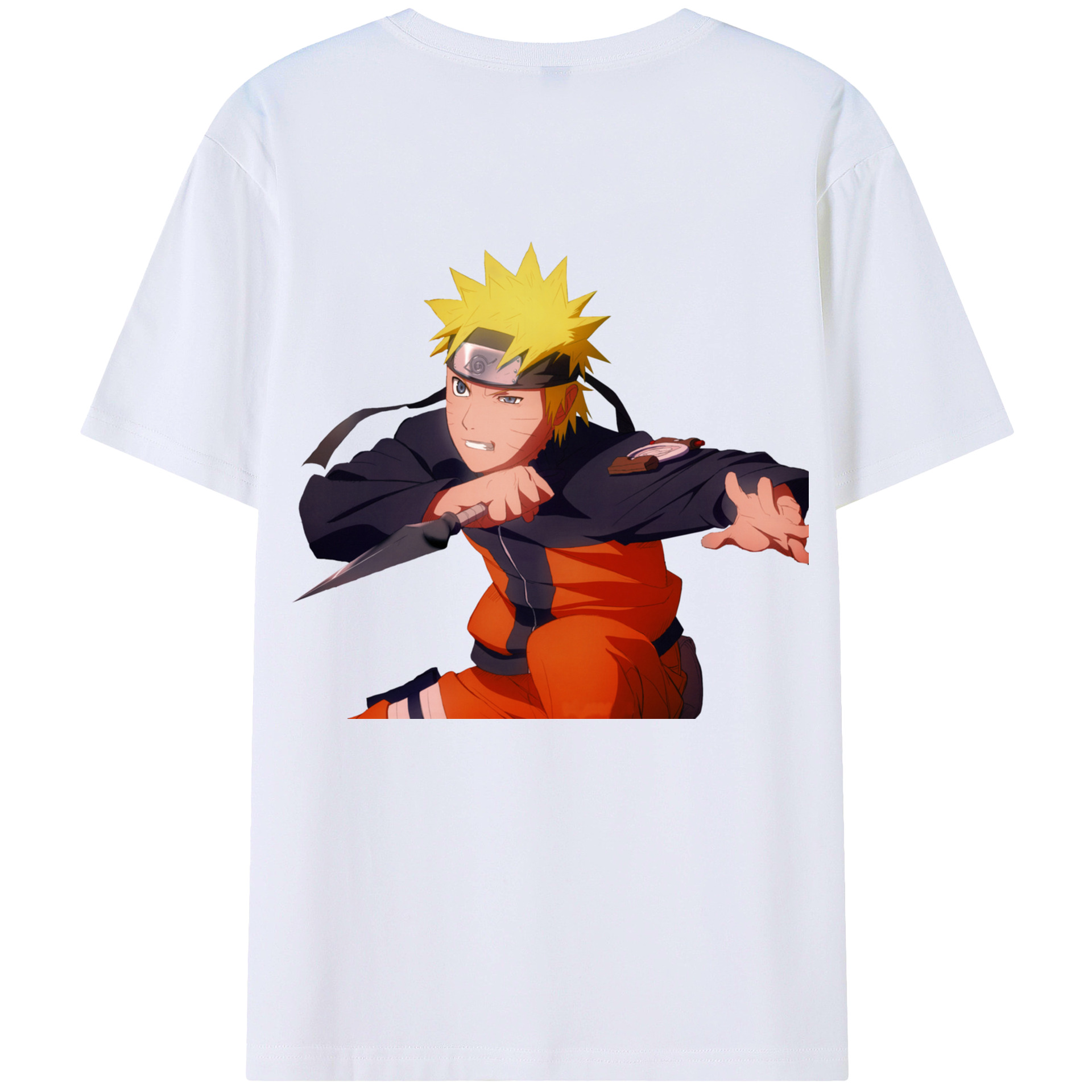（画像用） NARUTO -ナルト- うずまき ナルト Uzumaki Naruto 綿100％半袖Tシャツ（背面プリント）