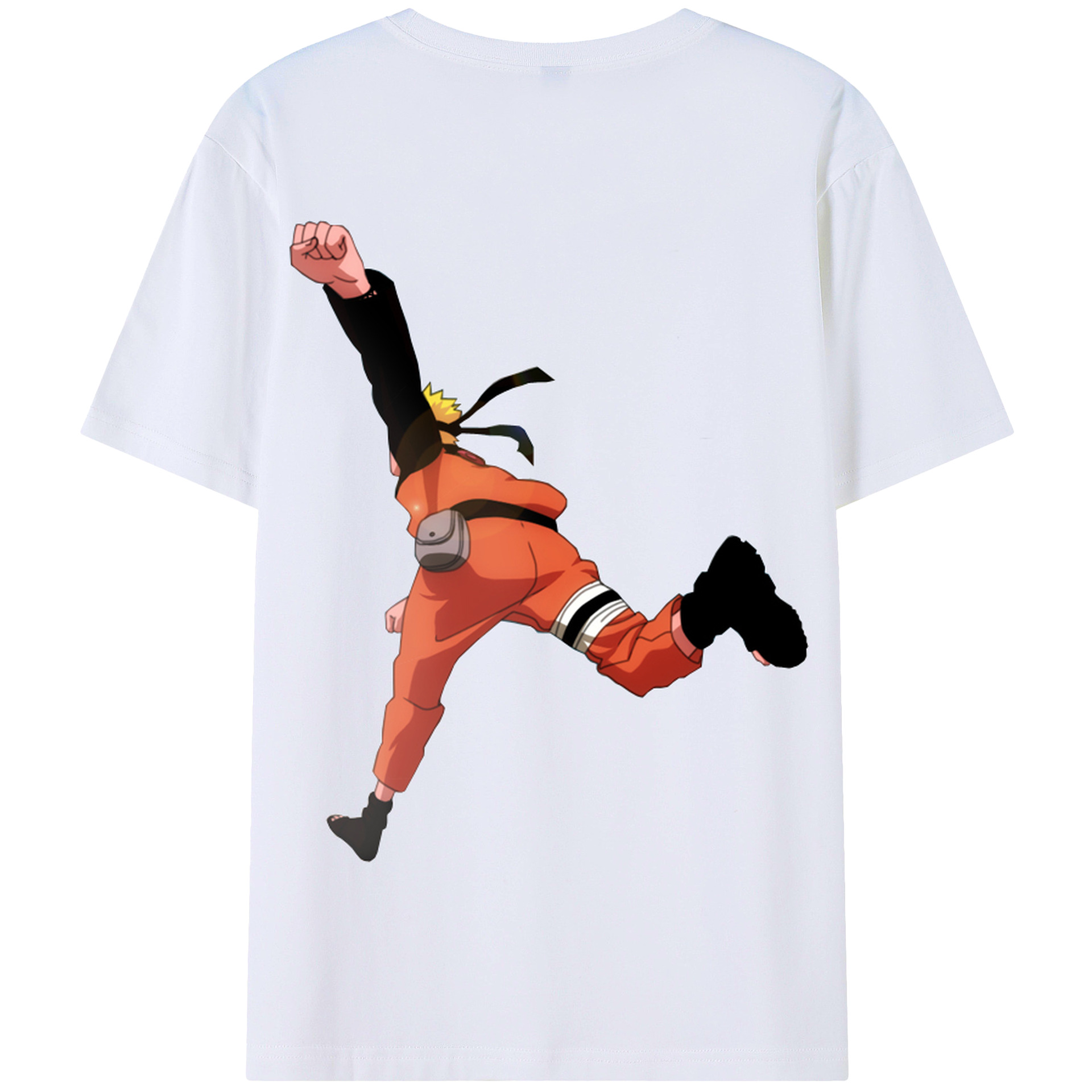 （画像用） NARUTO -ナルト- うずまき ナルト Uzumaki Naruto 綿100％半袖Tシャツ（背面プリント）