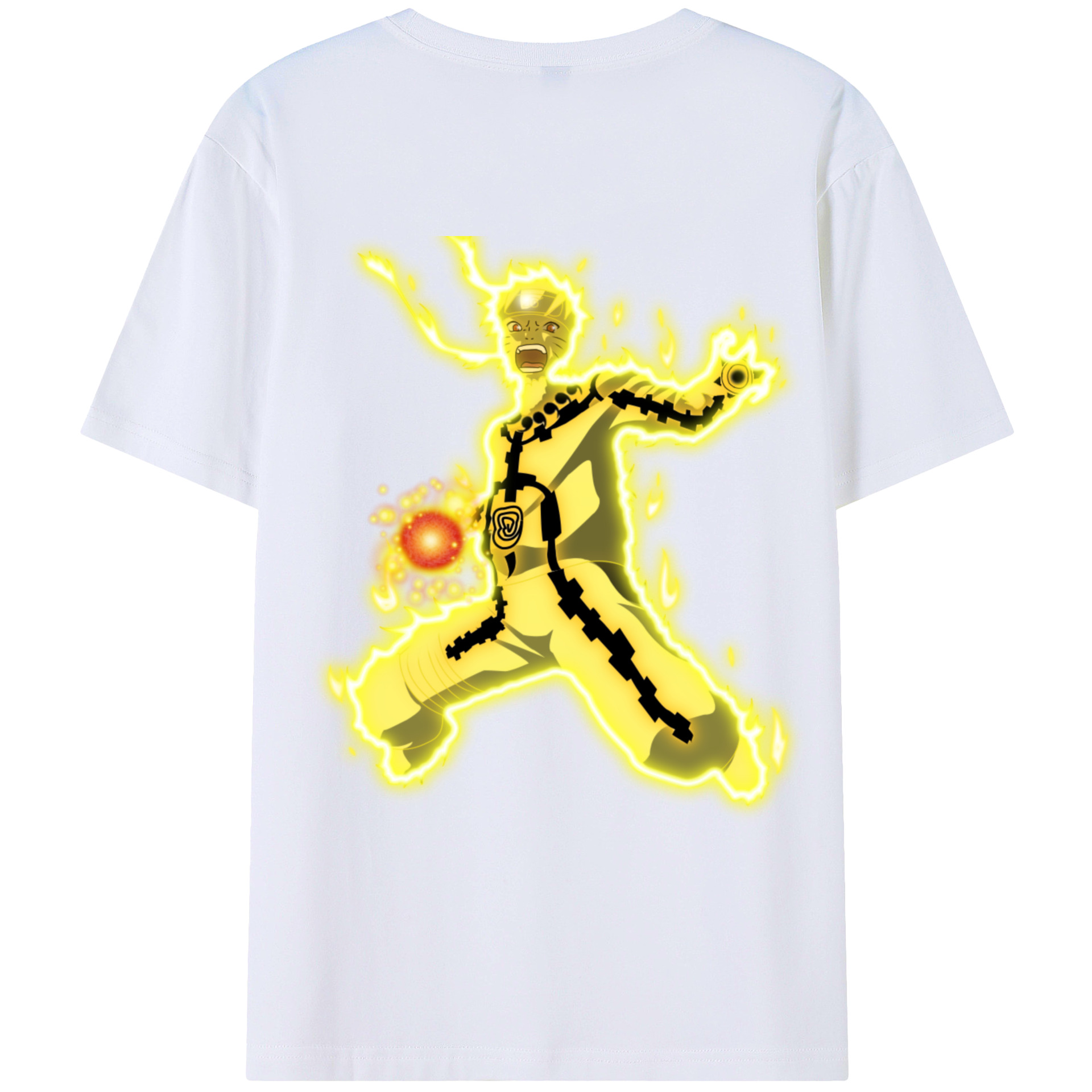 （画像用） NARUTO -ナルト- うずまき ナルト Uzumaki Naruto 綿100％半袖Tシャツ（背面プリント）
