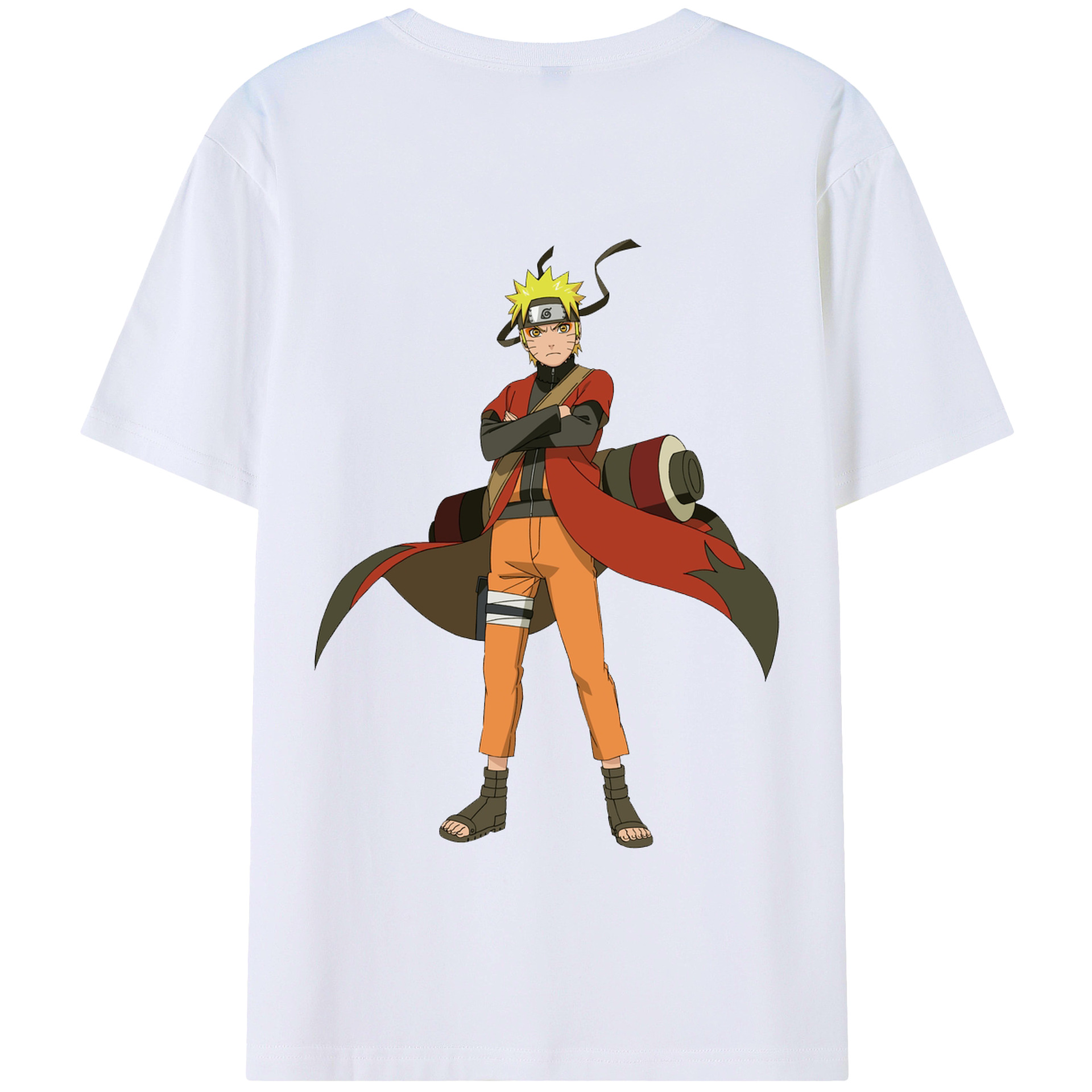 （画像用） NARUTO -ナルト- うずまき ナルト Uzumaki Naruto 綿100％半袖Tシャツ（背面プリント）