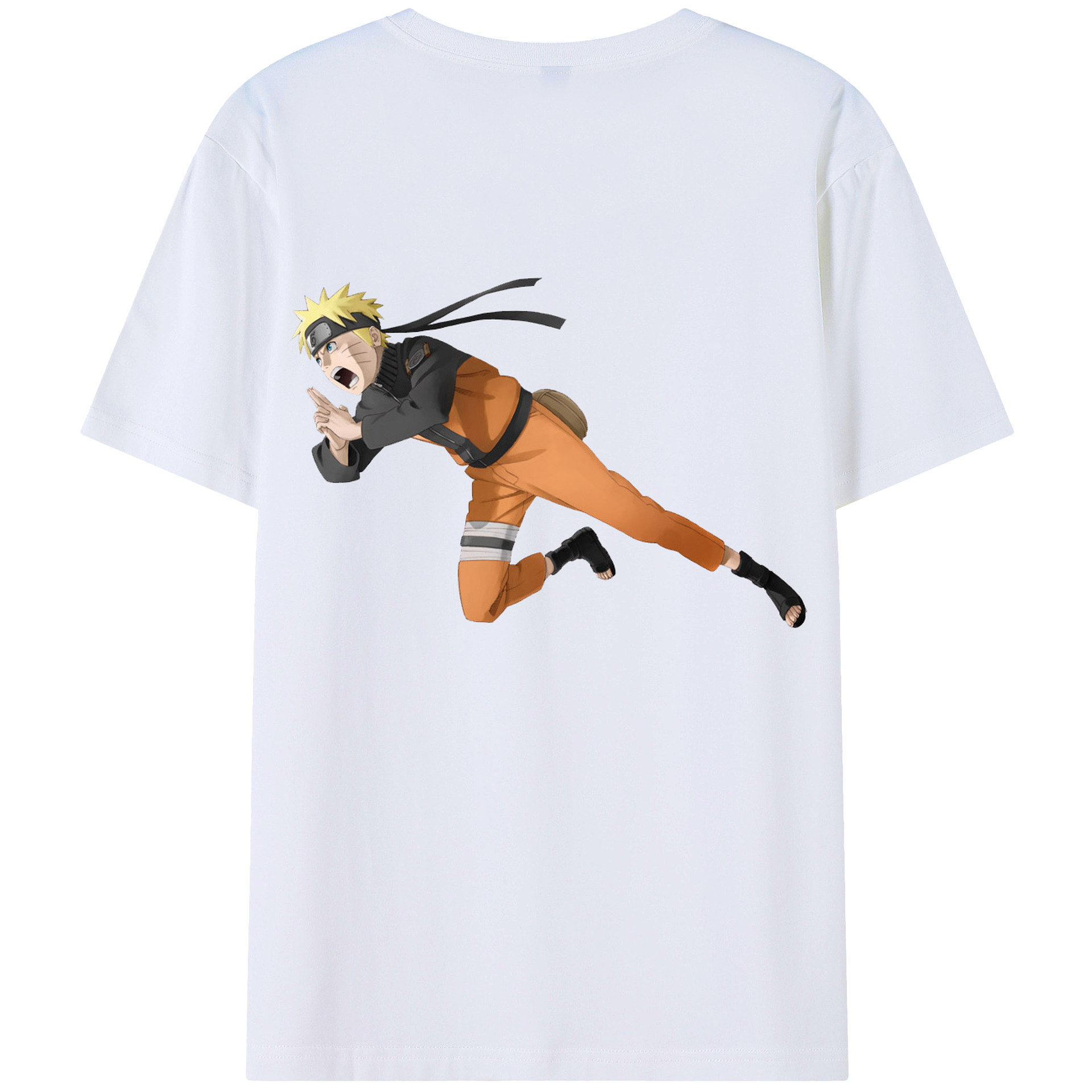 （画像用） NARUTO -ナルト- うずまき ナルト Uzumaki Naruto 綿100％半袖Tシャツ（背面プリント）