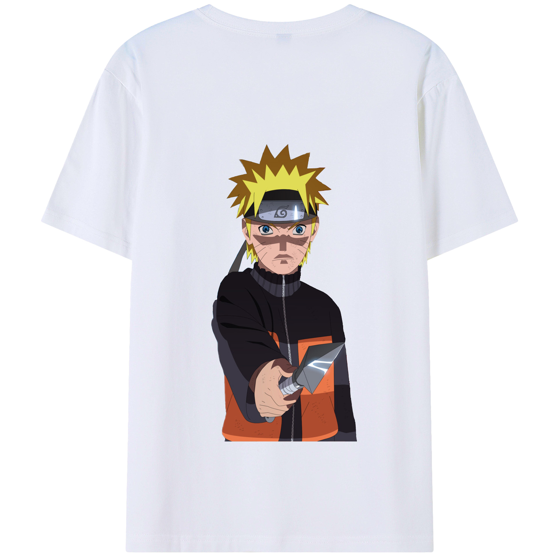 （画像用） NARUTO -ナルト- うずまき ナルト Uzumaki Naruto 綿100％半袖Tシャツ（背面プリント）