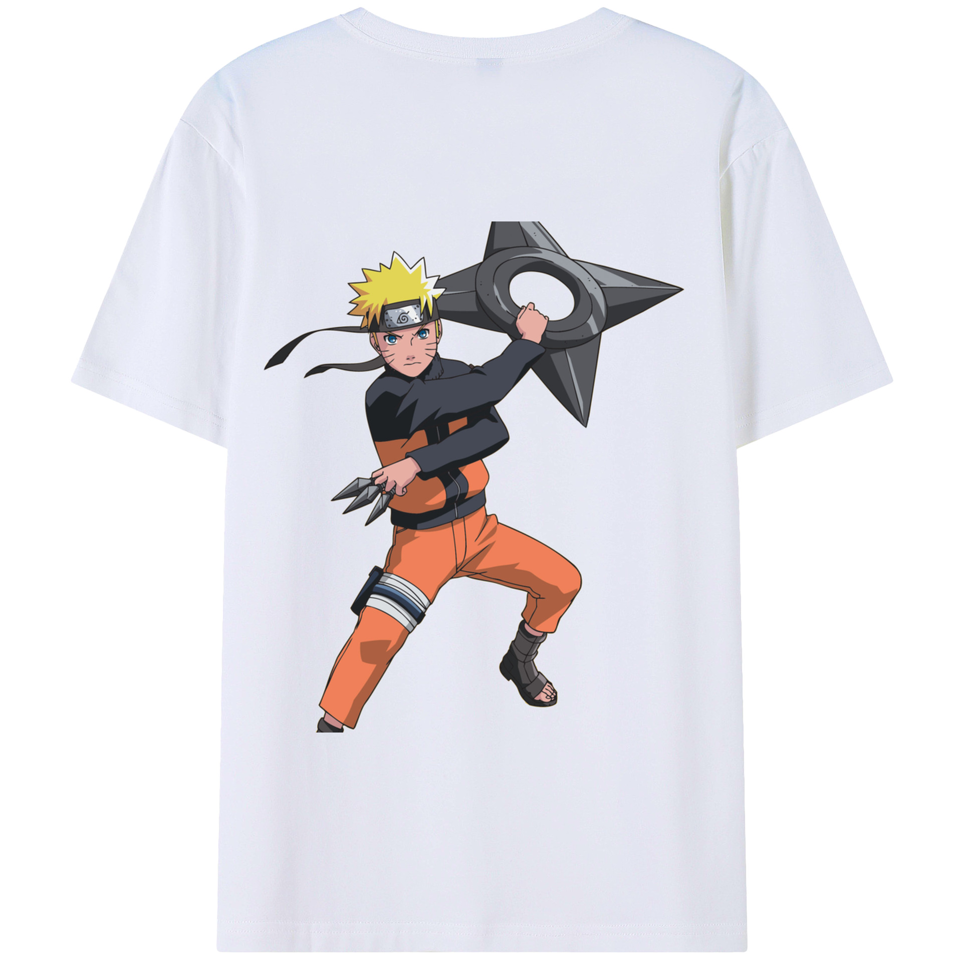 （画像用） NARUTO -ナルト- うずまき ナルト Uzumaki Naruto 綿100％半袖Tシャツ（背面プリント）