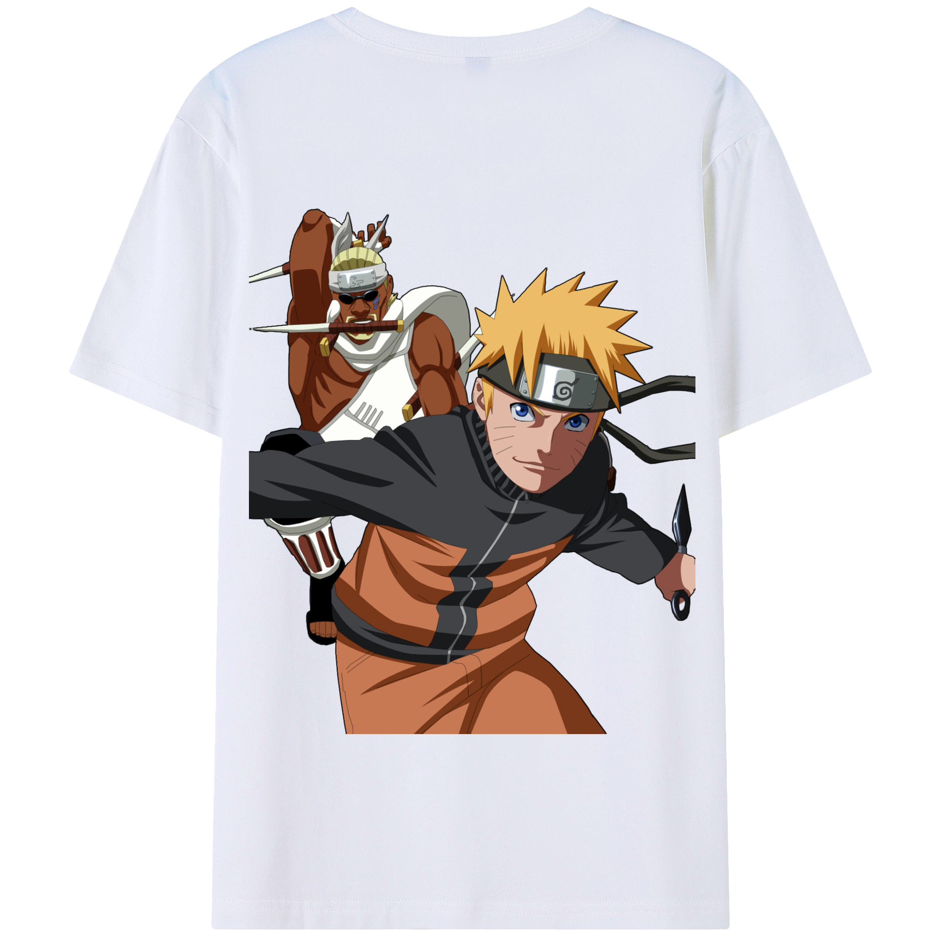 （画像用） NARUTO -ナルト- うずまき ナルト Uzumaki Naruto 綿100％半袖Tシャツ（背面プリント）