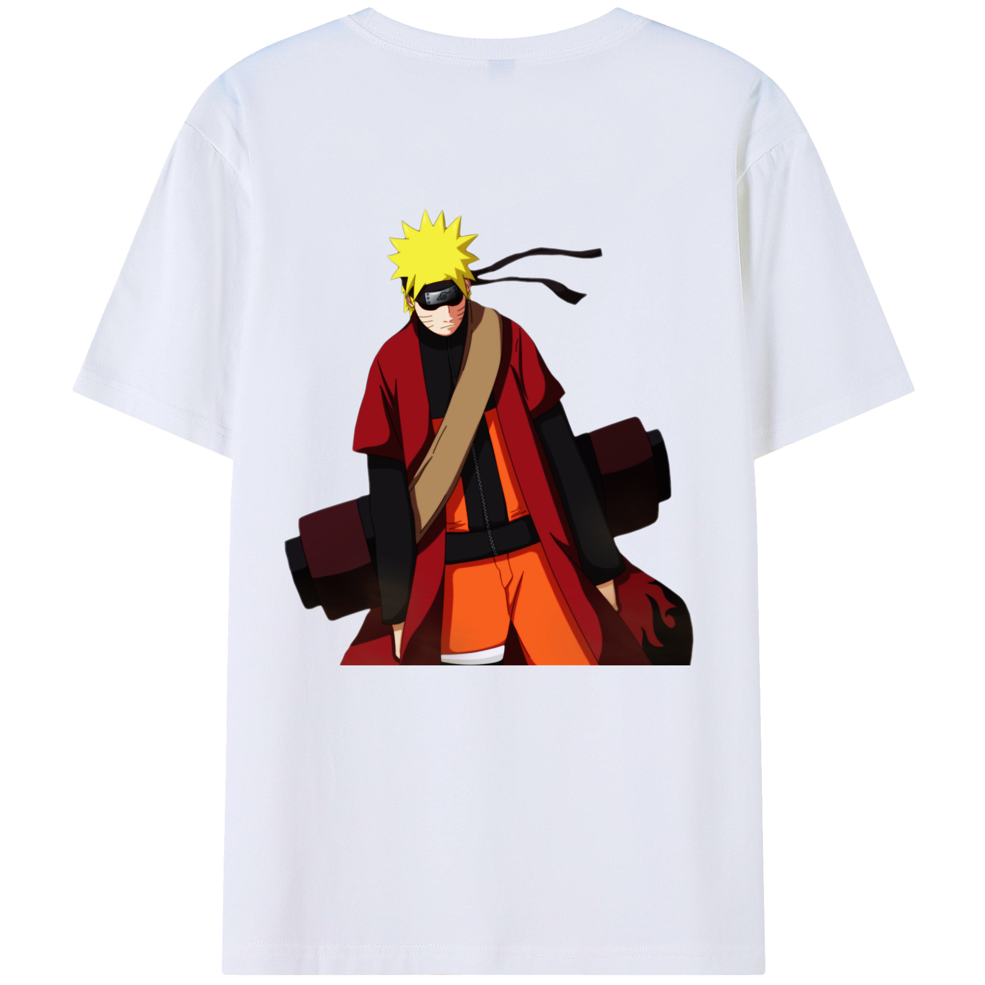 （画像用） NARUTO -ナルト- うずまき ナルト Uzumaki Naruto 綿100％半袖Tシャツ（背面プリント）