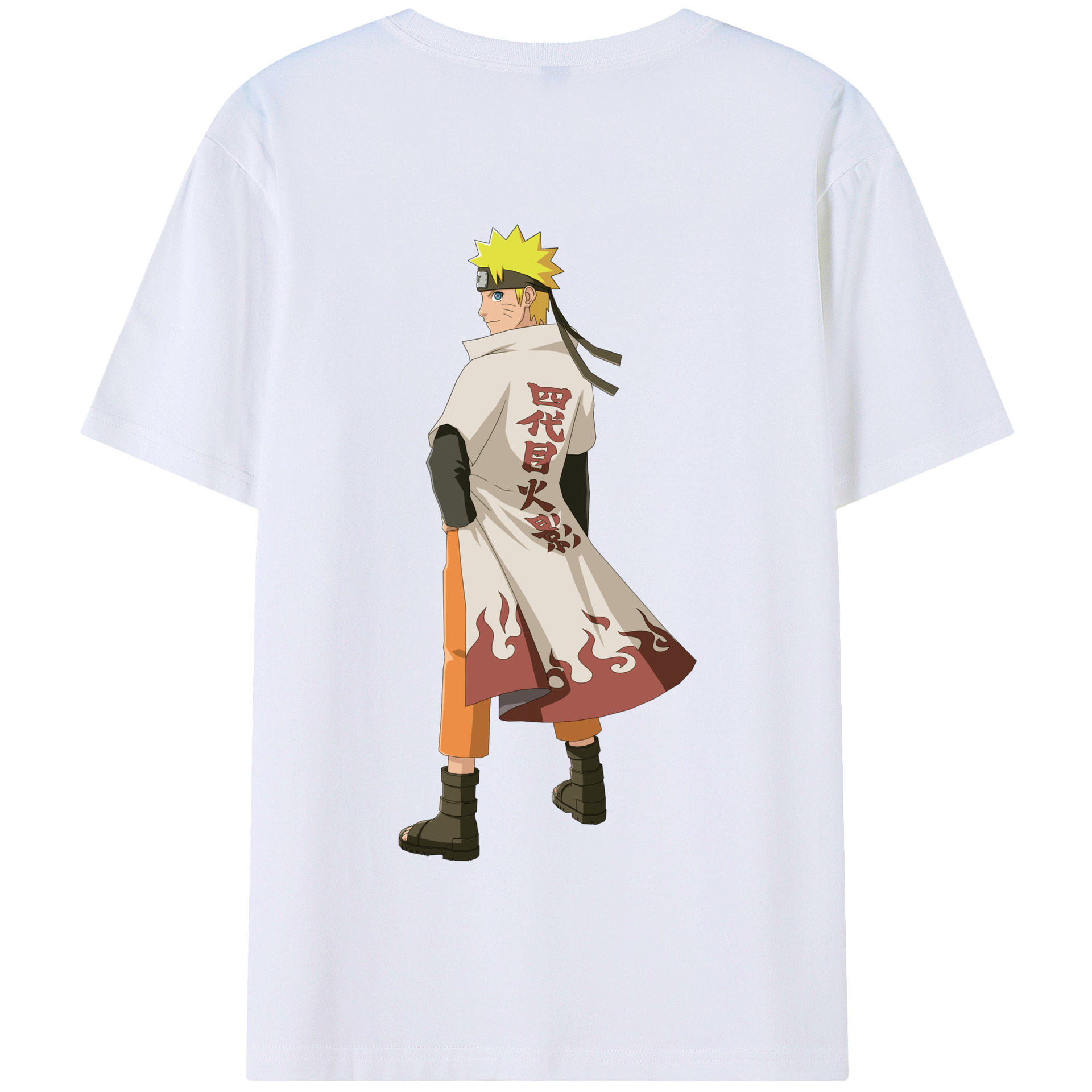 （画像用） NARUTO -ナルト- うずまき ナルト Uzumaki Naruto 綿100％半袖Tシャツ（背面プリント）