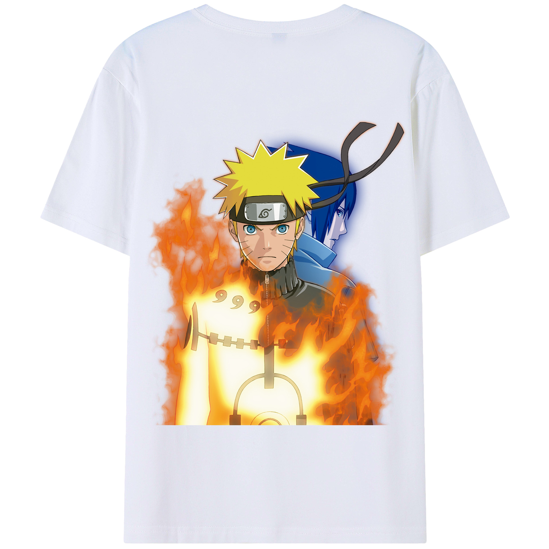 （画像用） NARUTO -ナルト- うずまき ナルト Uzumaki Naruto 綿100％半袖Tシャツ（背面プリント）