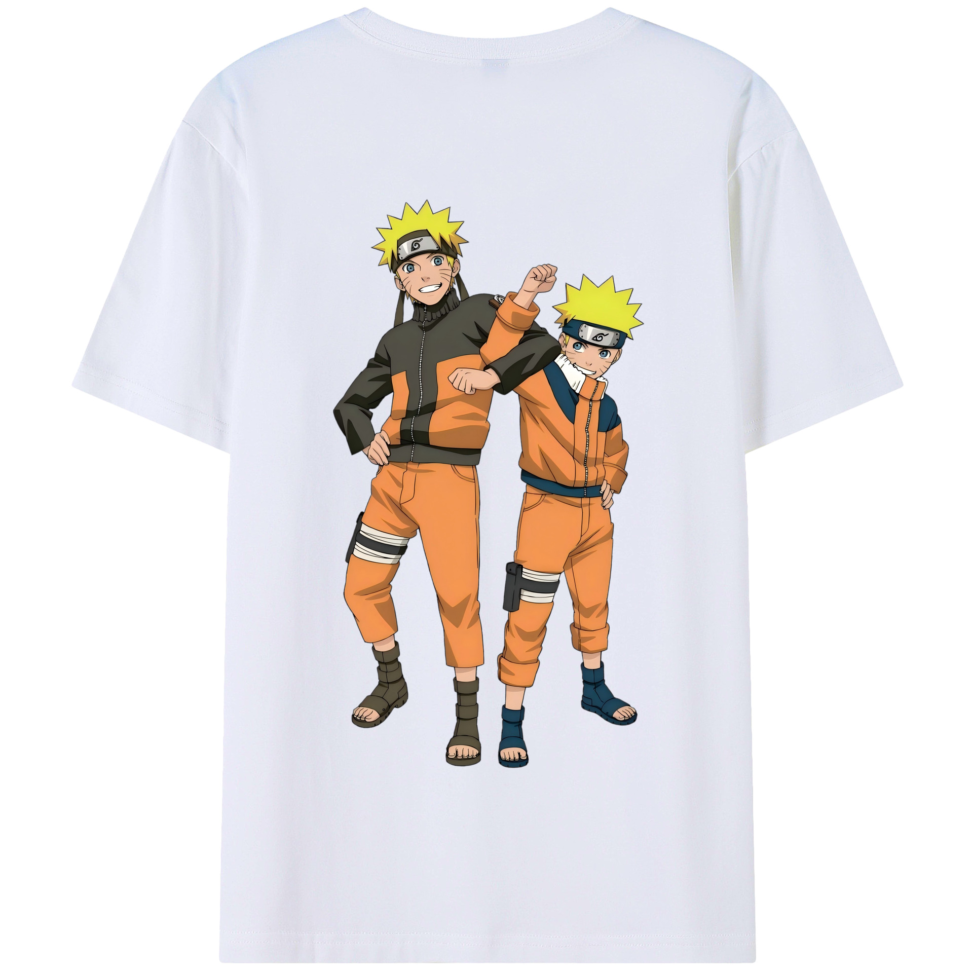 （画像用） NARUTO -ナルト- うずまき ナルト Uzumaki Naruto 綿100％半袖Tシャツ（背面プリント）