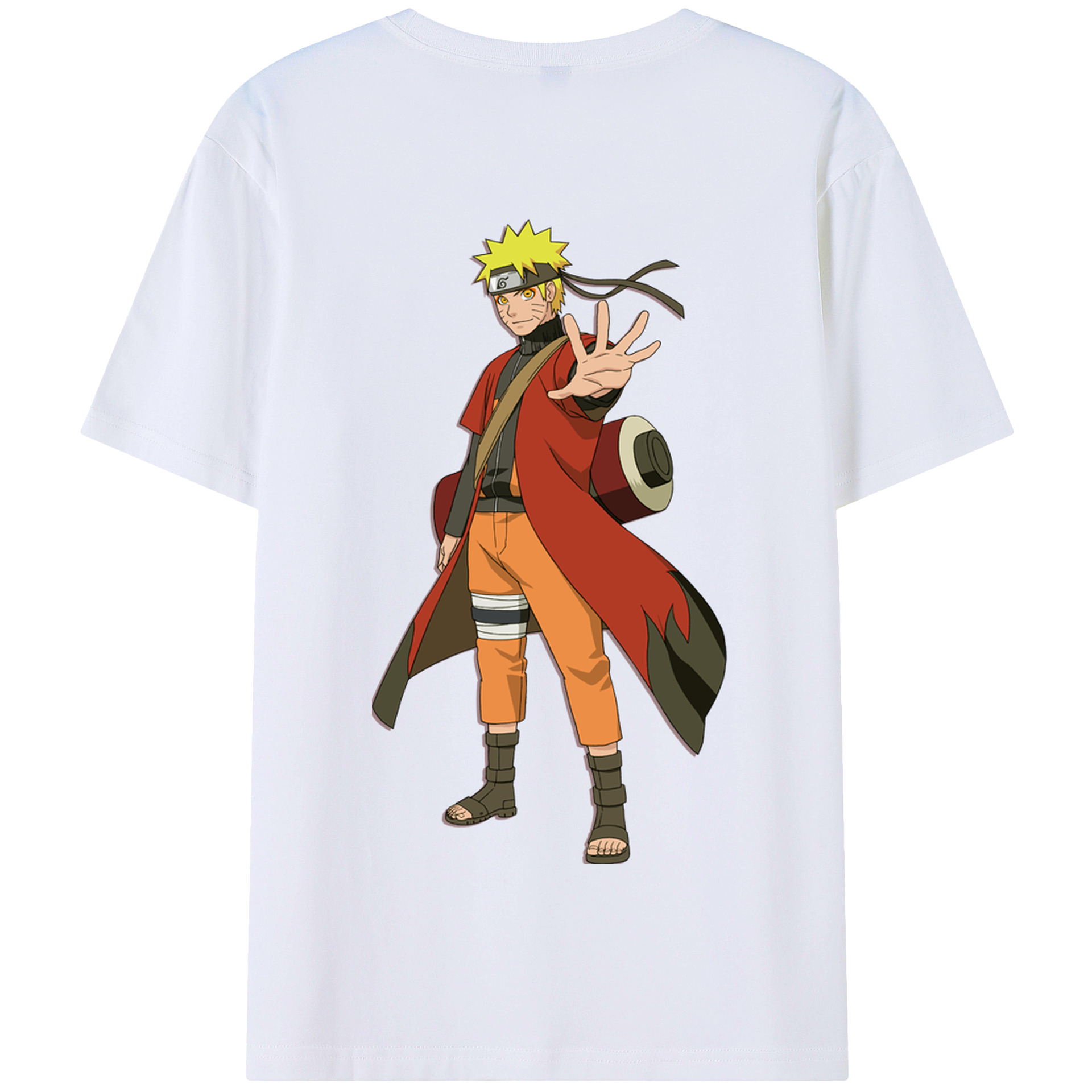 （画像用） NARUTO -ナルト- うずまき ナルト Uzumaki Naruto 綿100％半袖Tシャツ（背面プリント）