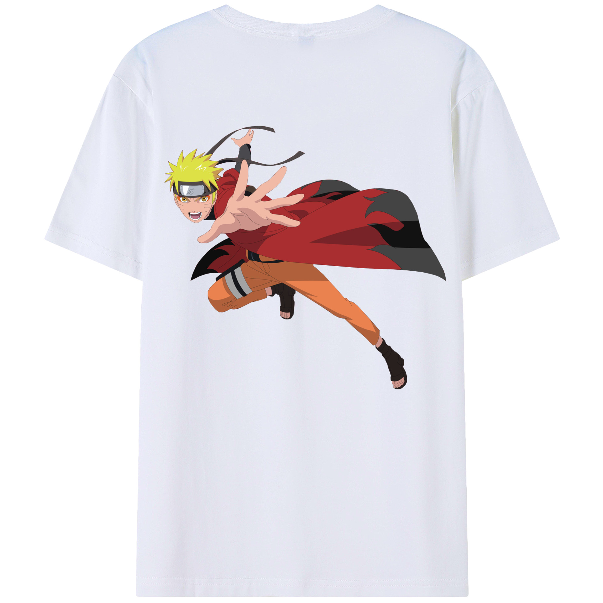 （画像用） NARUTO -ナルト- うずまき ナルト Uzumaki Naruto 綿100％半袖Tシャツ（背面プリント）
