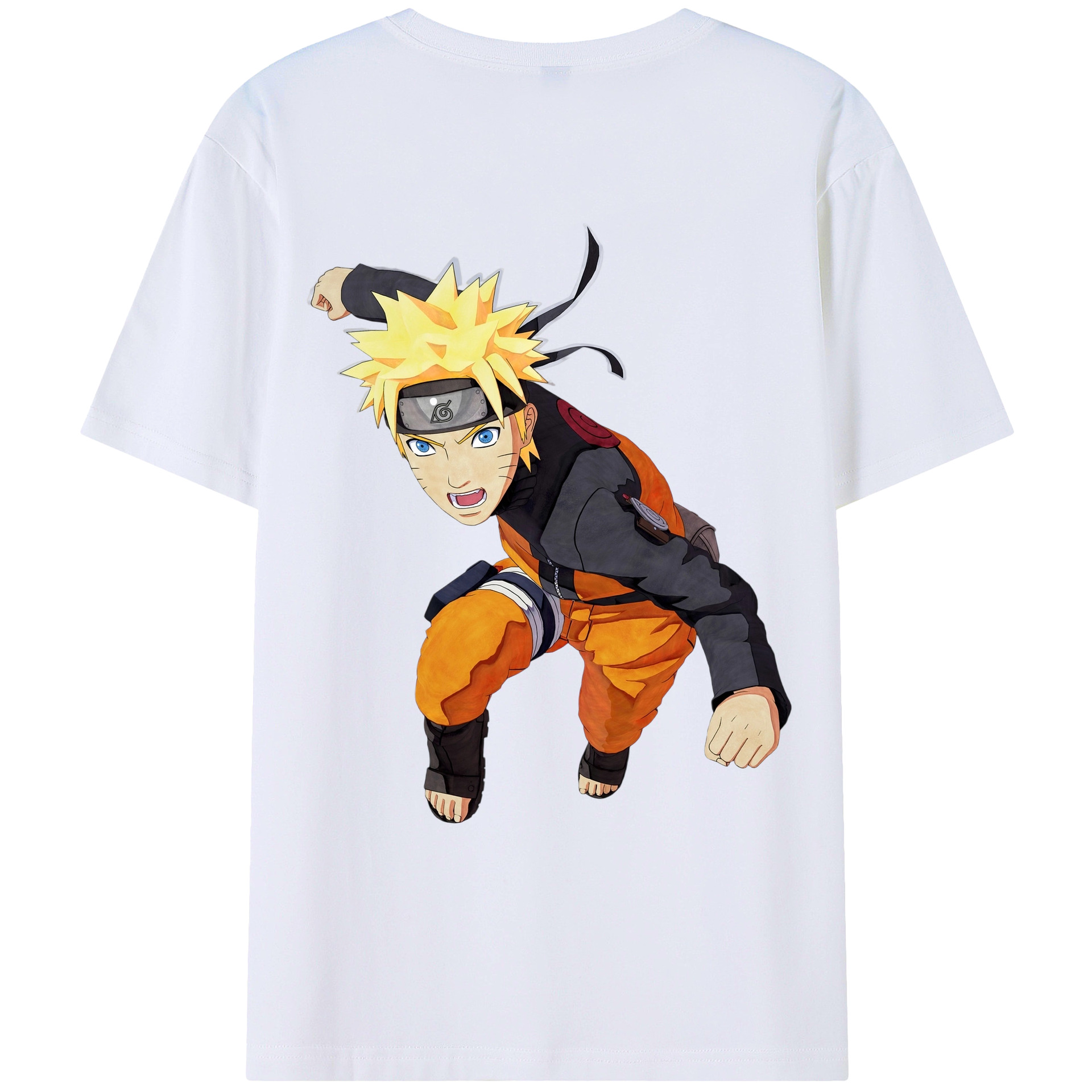 （画像用） NARUTO -ナルト- うずまき ナルト Uzumaki Naruto 綿100％半袖Tシャツ（背面プリント）