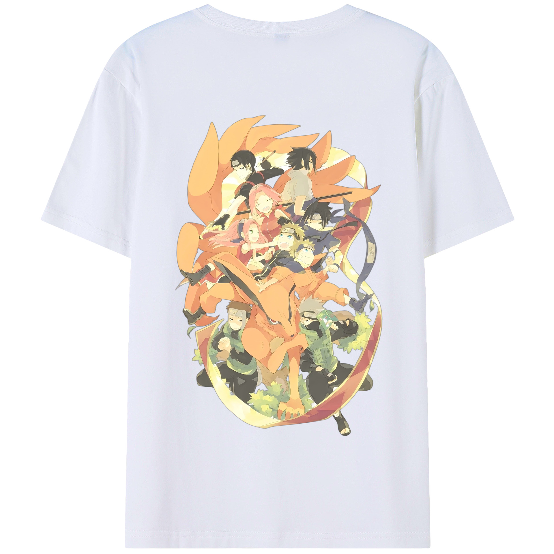 （画像用） NARUTO -ナルト- うずまき ナルト Uzumaki Naruto 綿100％半袖Tシャツ（背面プリント）