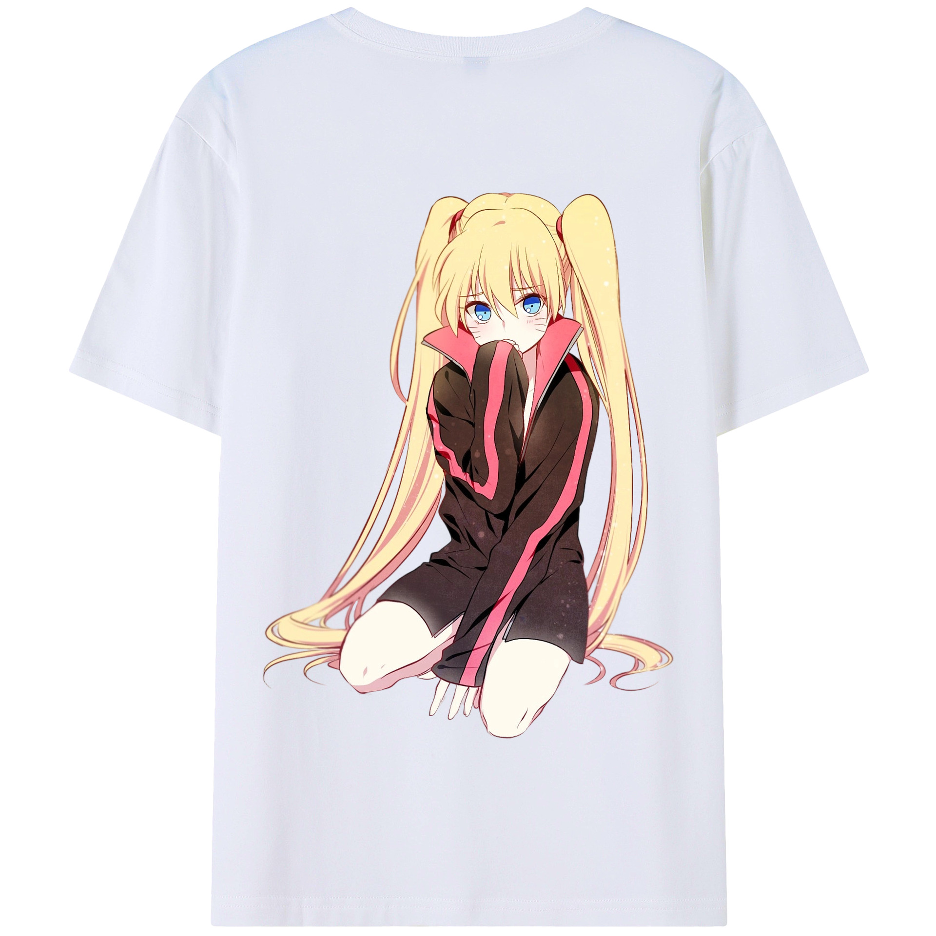 （画像用） NARUTO -ナルト- うずまき ナルト Uzumaki Naruto 綿100％半袖Tシャツ（背面プリント）