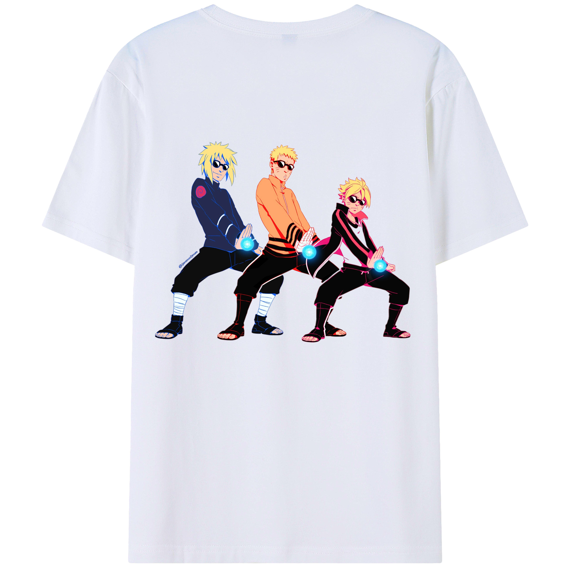 （画像用） NARUTO -ナルト- うずまき ナルト Uzumaki Naruto 綿100％半袖Tシャツ（背面プリント）