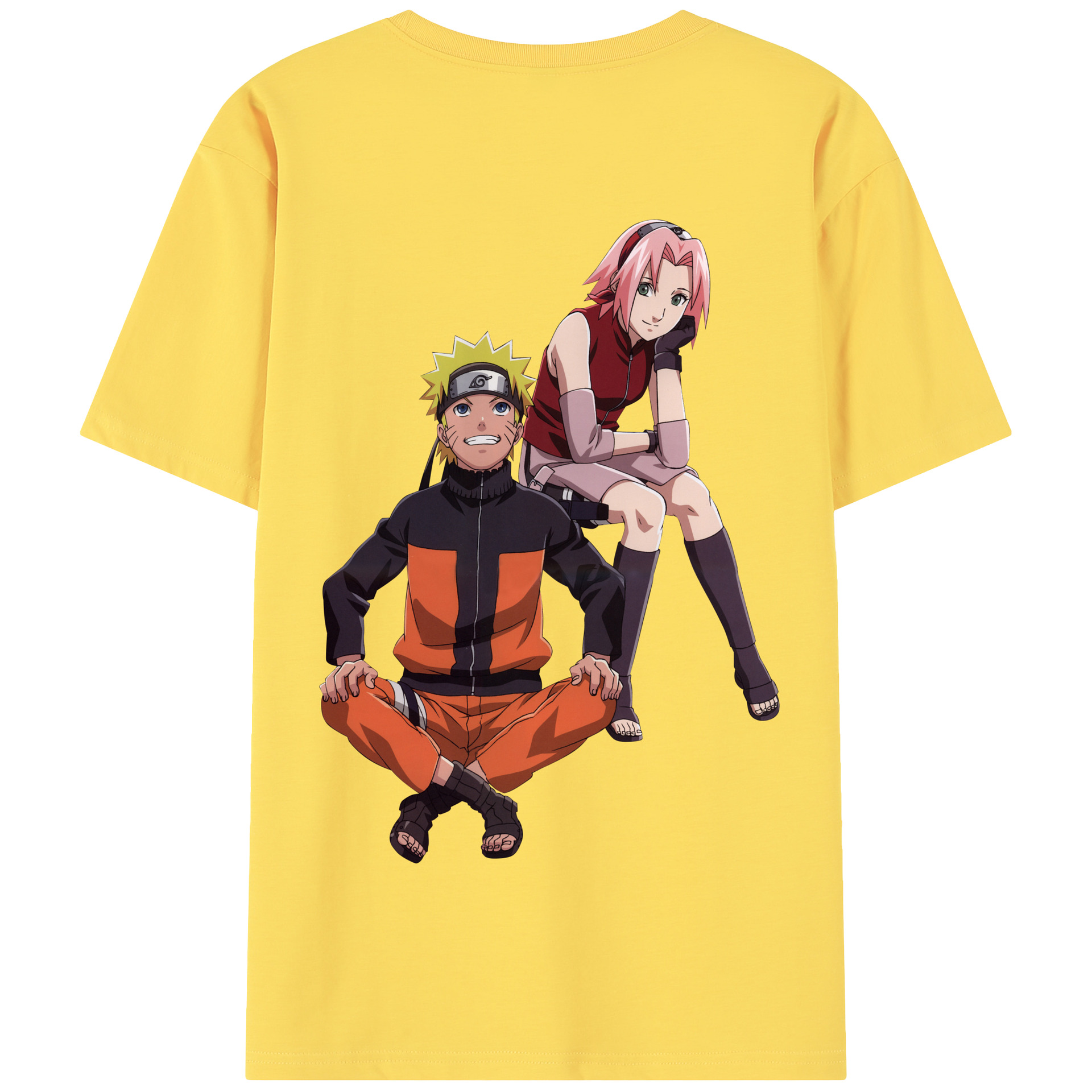 （画像用） NARUTO -ナルト- うずまき ナルト Uzumaki Naruto 綿100％半袖Tシャツ（背面プリント）