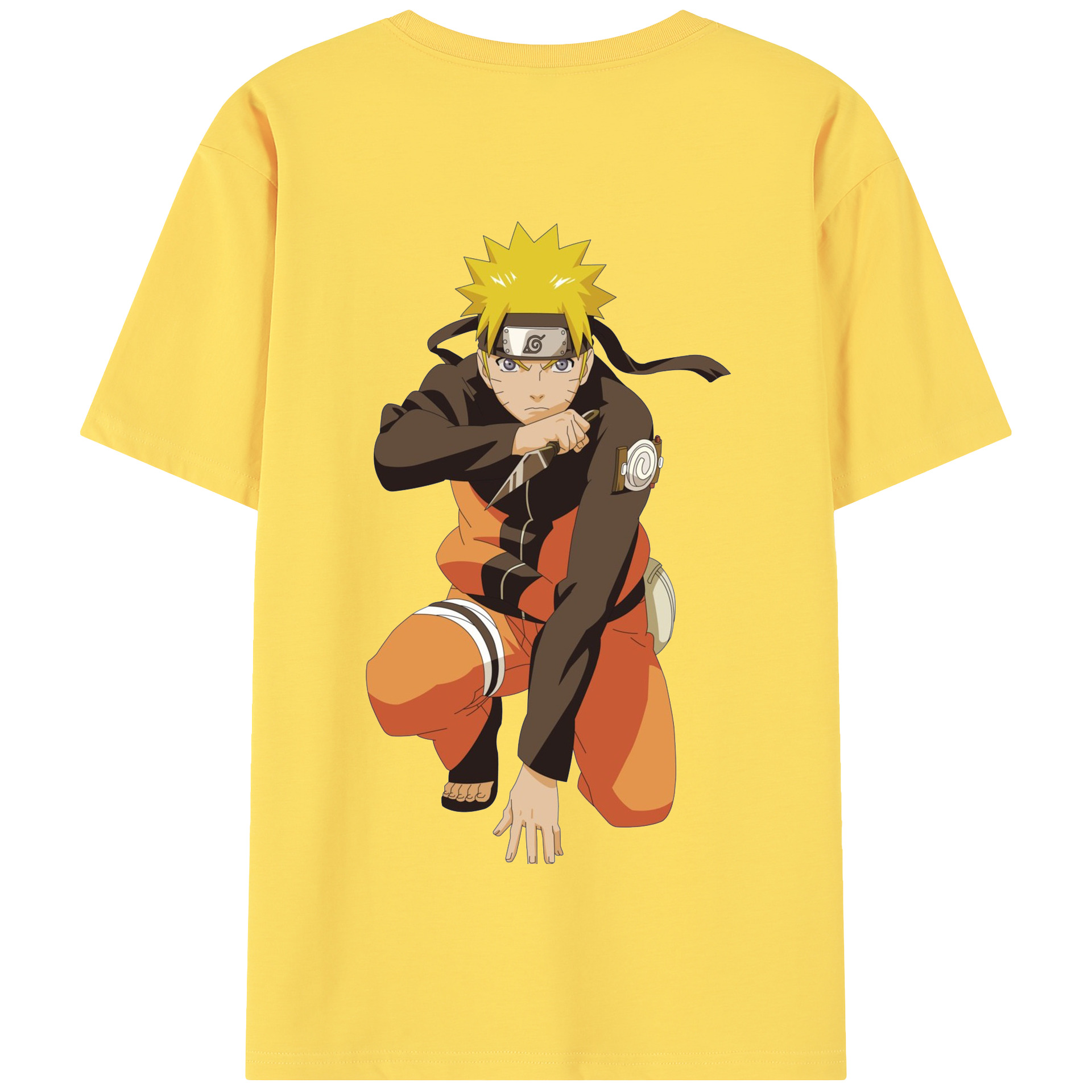 （画像用） NARUTO -ナルト- うずまき ナルト Uzumaki Naruto 綿100％半袖Tシャツ（背面プリント）