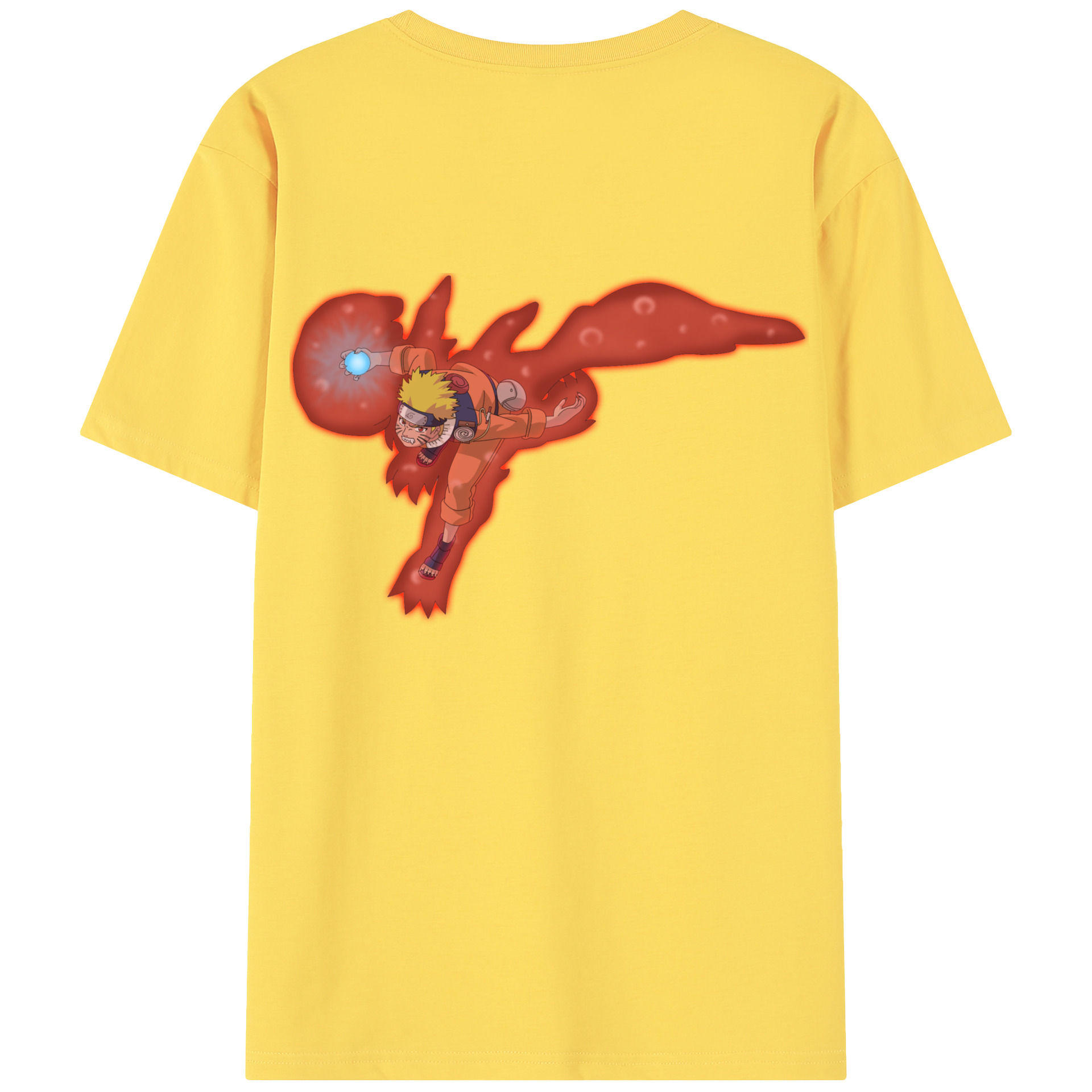 （画像用） NARUTO -ナルト- うずまき ナルト Uzumaki Naruto 綿100％半袖Tシャツ（背面プリント）