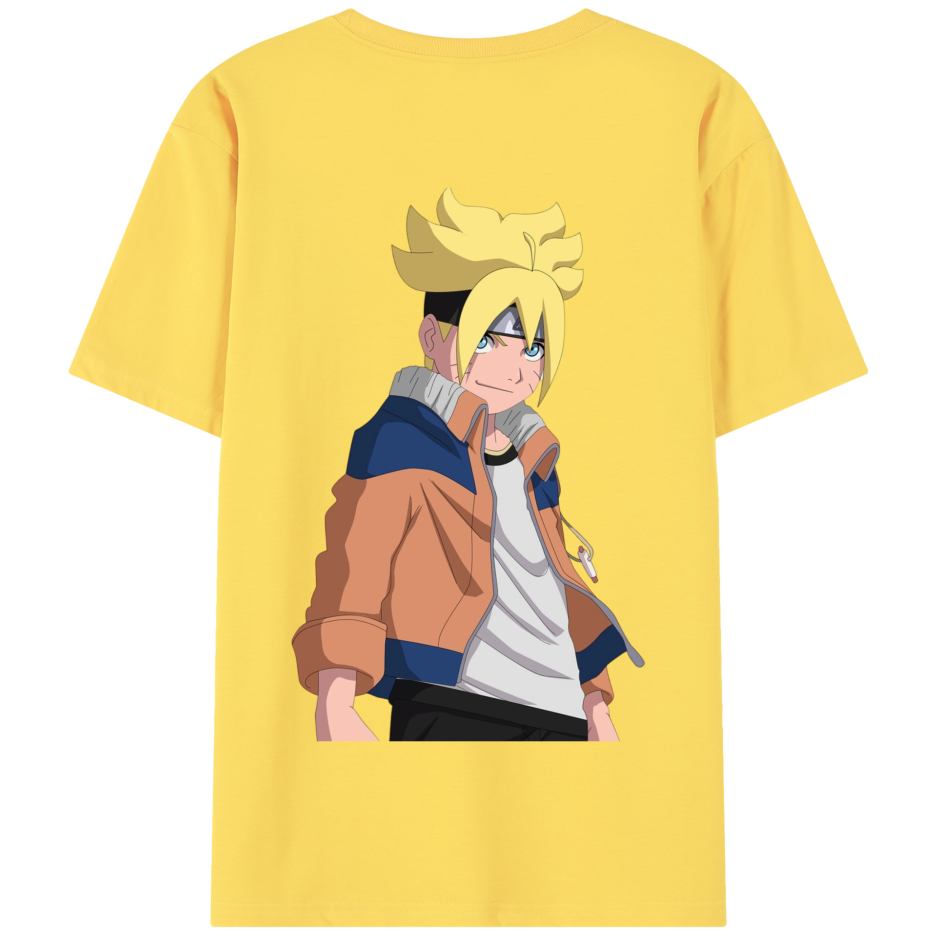（画像用） NARUTO -ナルト- うずまき ナルト Uzumaki Naruto 綿100％半袖Tシャツ（背面プリント）
