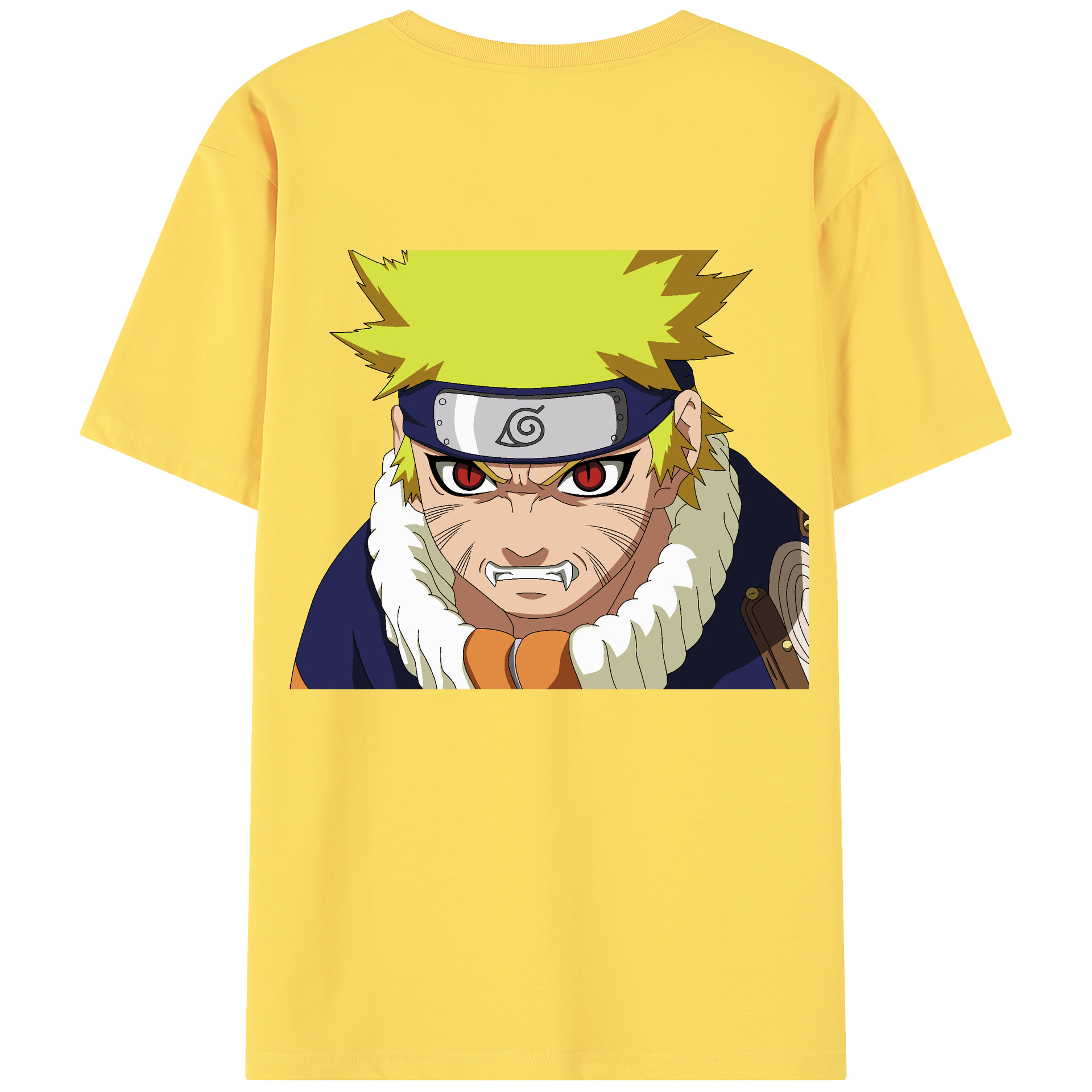（画像用） NARUTO -ナルト- うずまき ナルト Uzumaki Naruto 綿100％半袖Tシャツ（背面プリント）