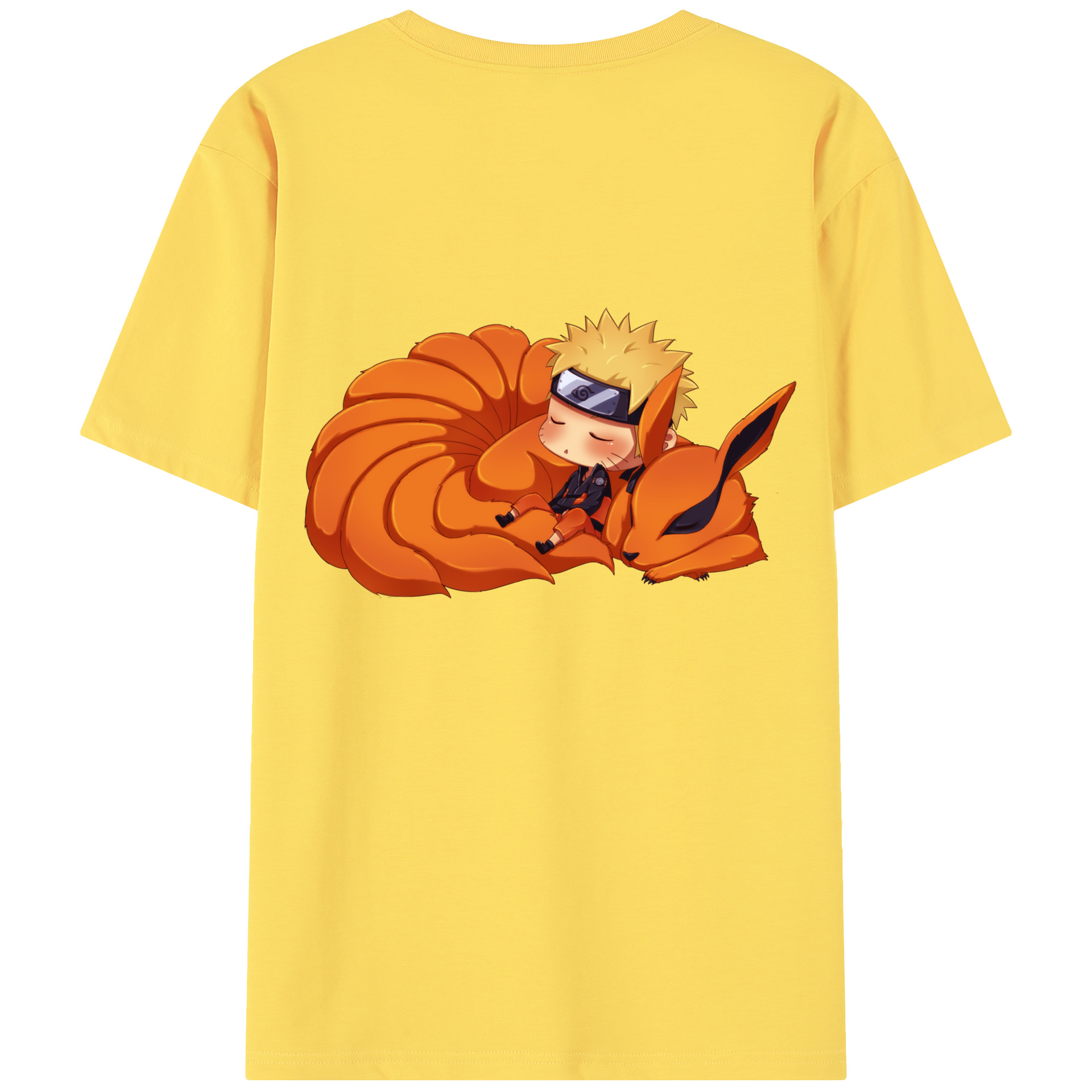 （画像用） NARUTO -ナルト- うずまき ナルト Uzumaki Naruto 綿100％半袖Tシャツ（背面プリント）