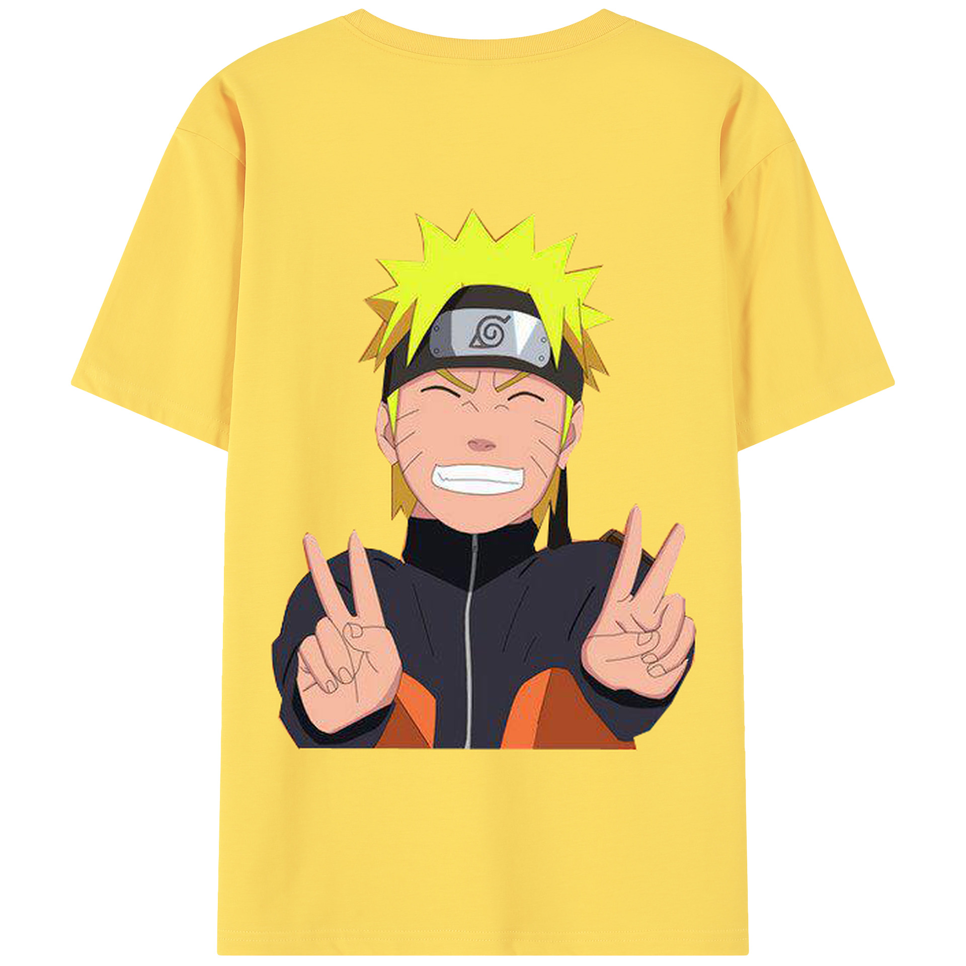 （画像用） NARUTO -ナルト- うずまき ナルト Uzumaki Naruto 綿100％半袖Tシャツ（背面プリント）