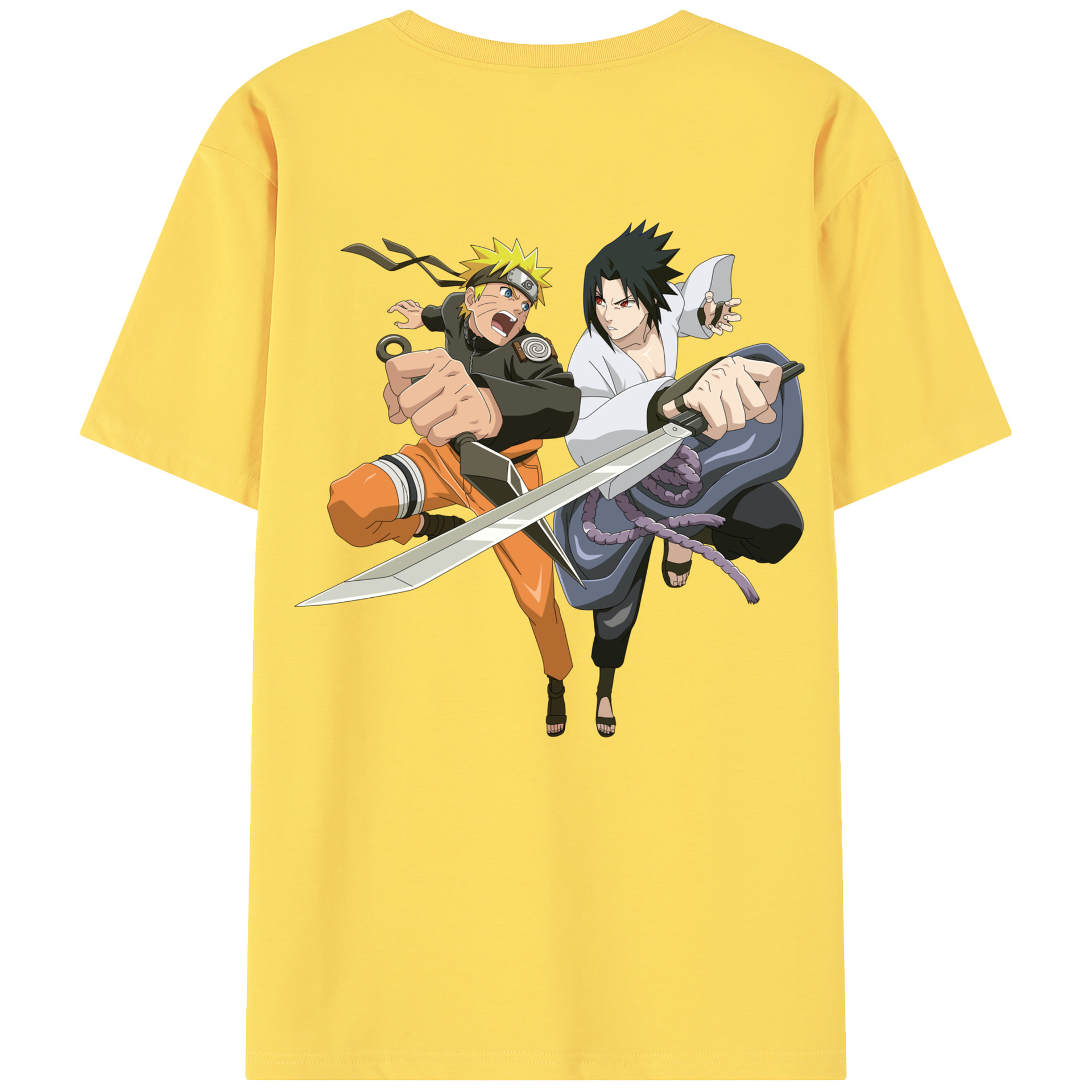 （画像用） NARUTO -ナルト- うずまき ナルト Uzumaki Naruto 綿100％半袖Tシャツ（背面プリント）
