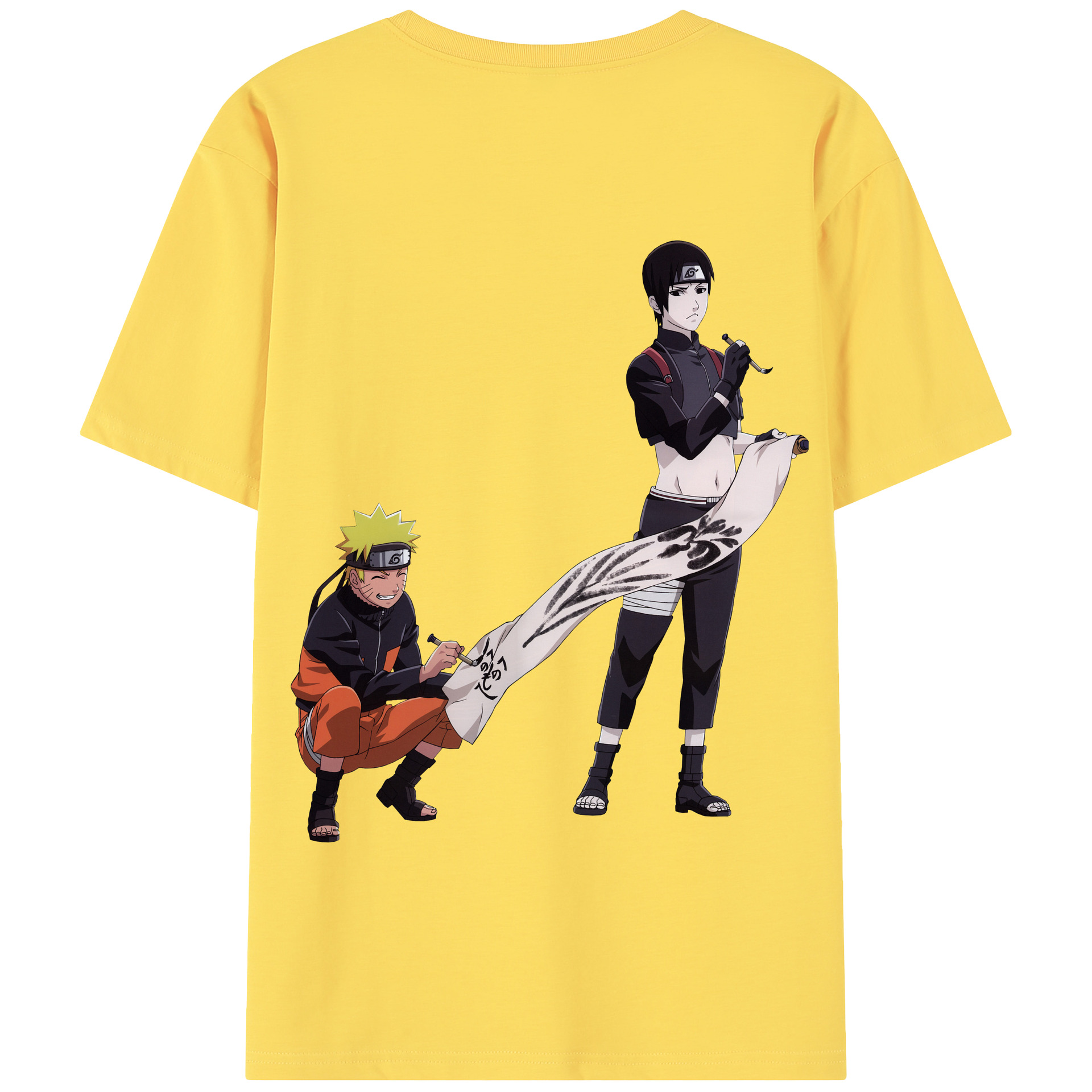 （画像用） NARUTO -ナルト- うずまき ナルト Uzumaki Naruto 綿100％半袖Tシャツ（背面プリント）